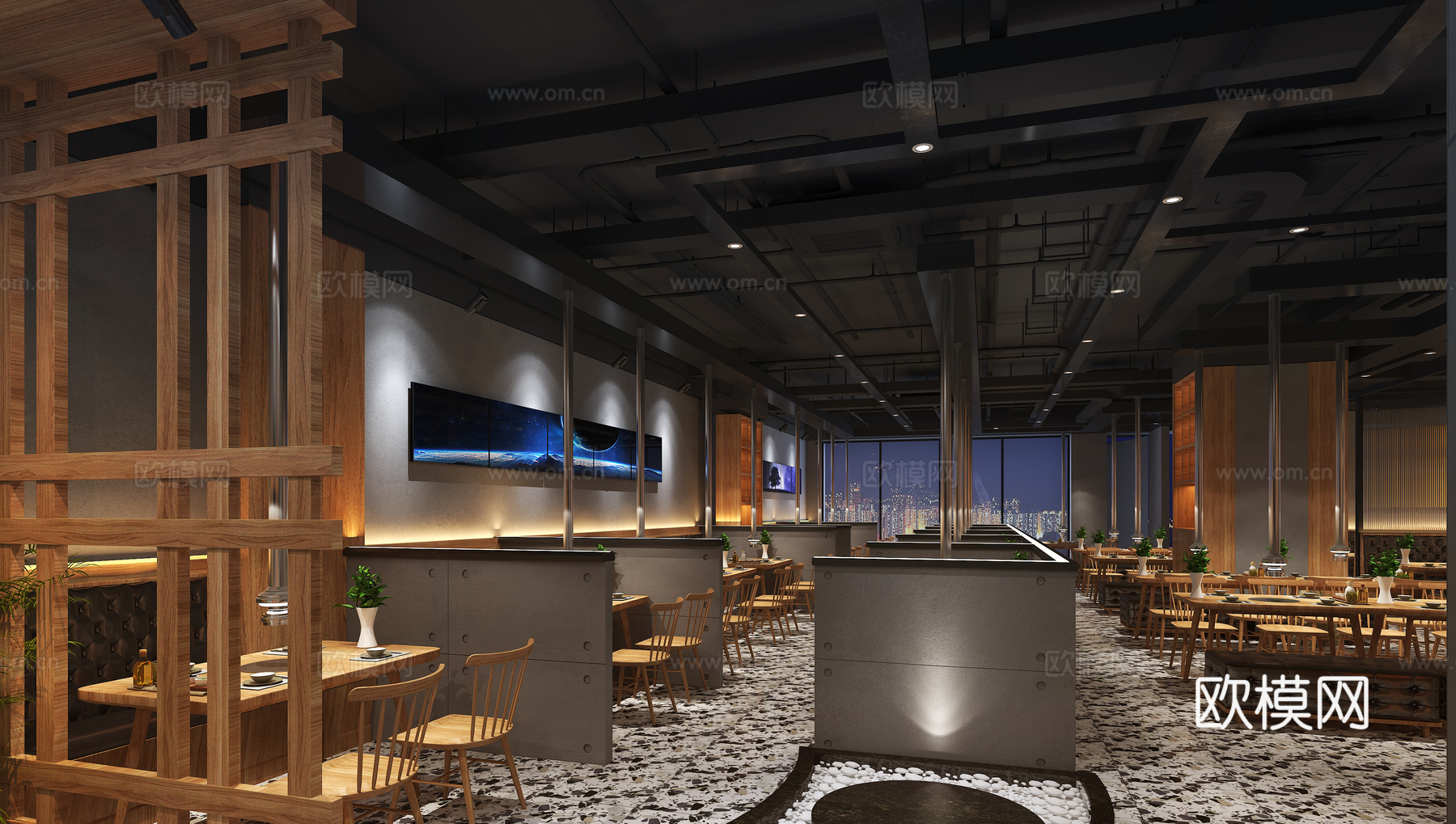 工业风漫威主题烤肉店3d模型