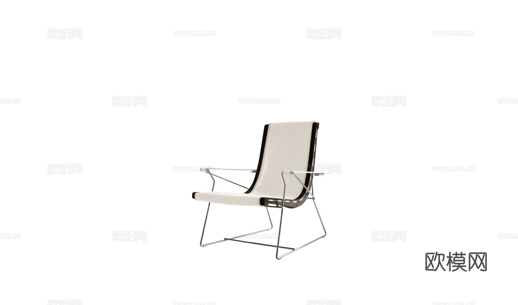 B&B 意式休闲椅3d模型下载（渲染图2）