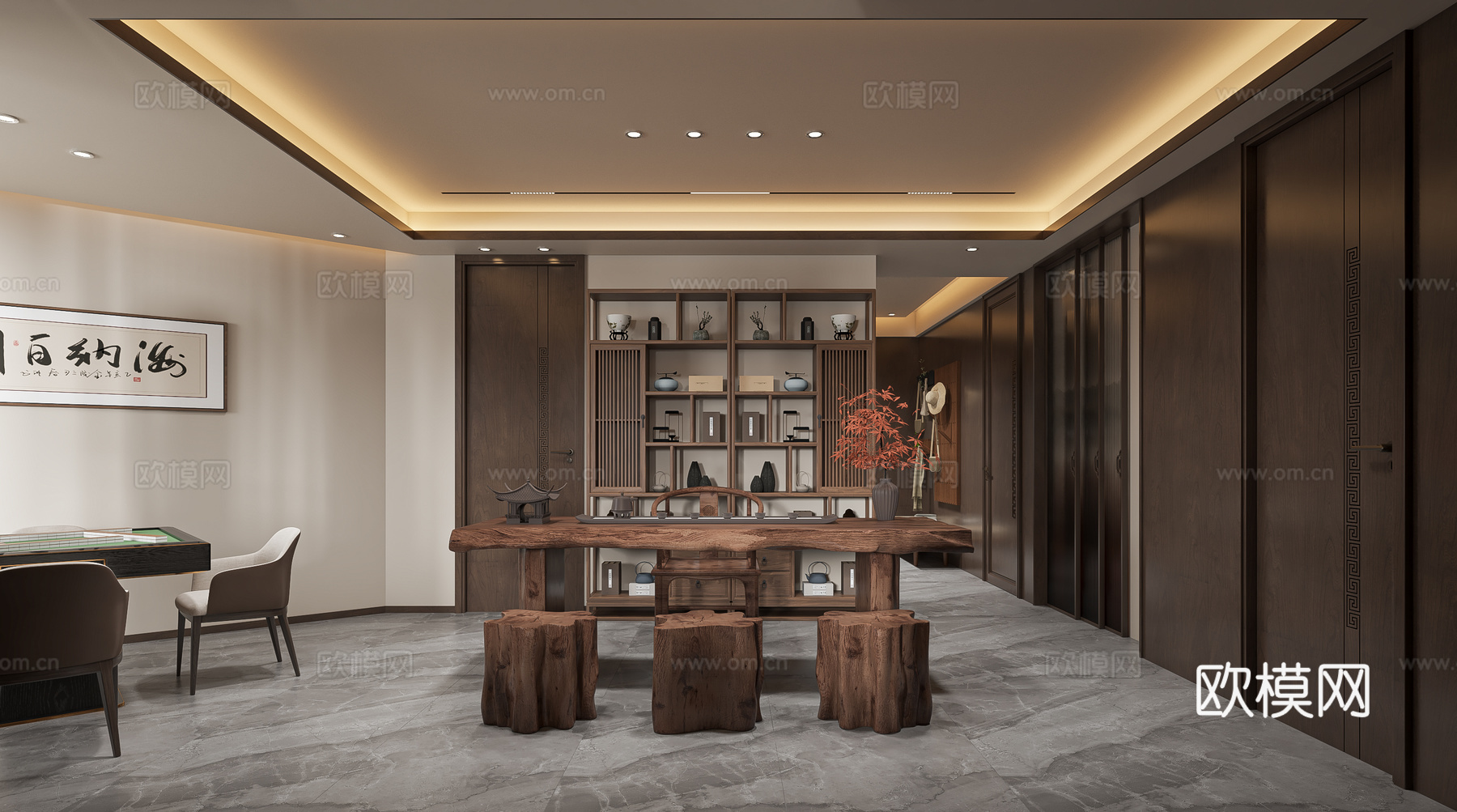 新中式私人会所3d模型