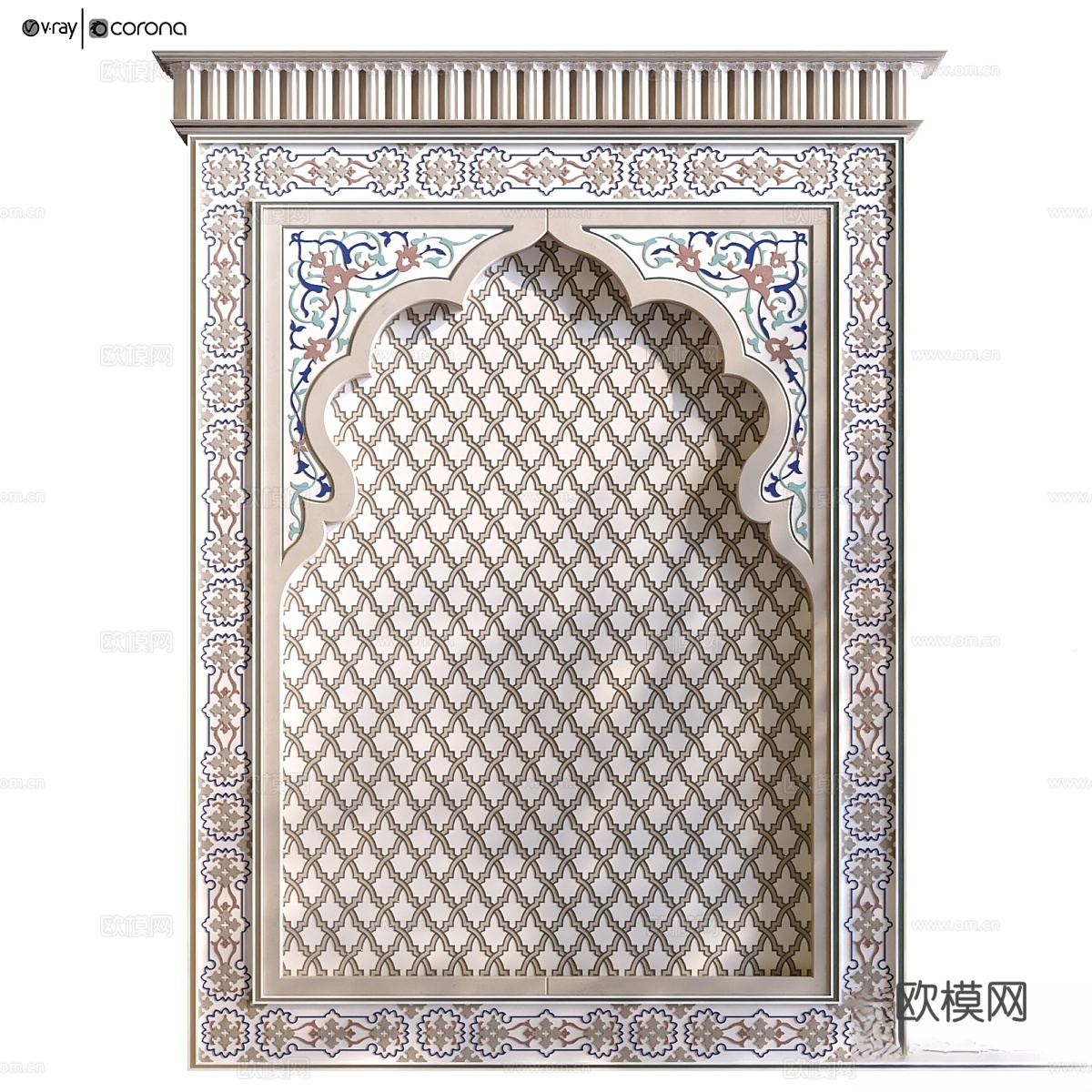 伊斯兰阿拉伯拱形元素套装5973d模型下载