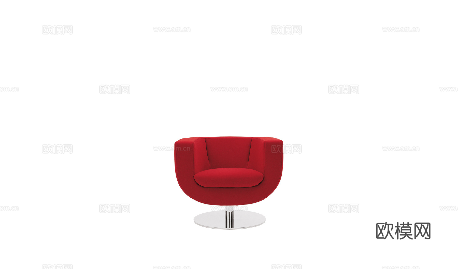 B&B 意式休闲椅3d模型下载（渲染图1）