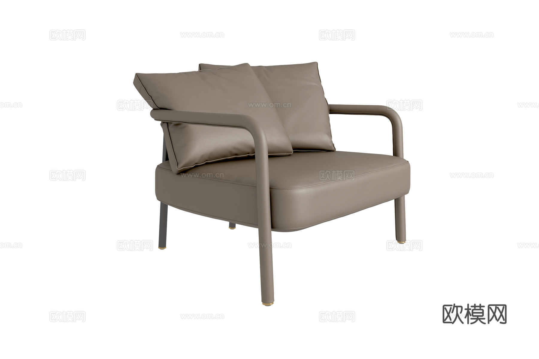 B&B 意式单人沙发3d模型下载（渲染图3）