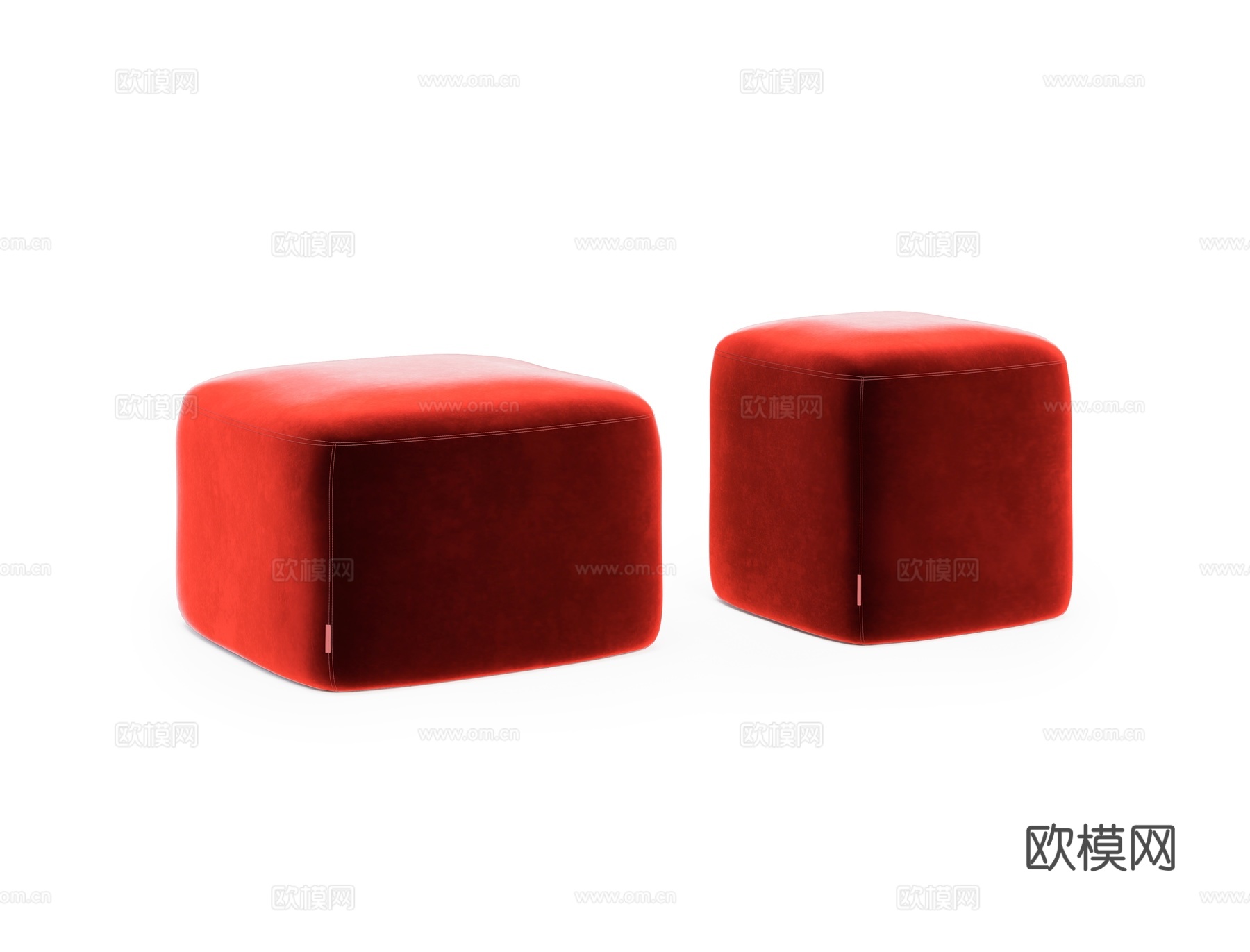 baxter 意式沙发凳3d模型下载
