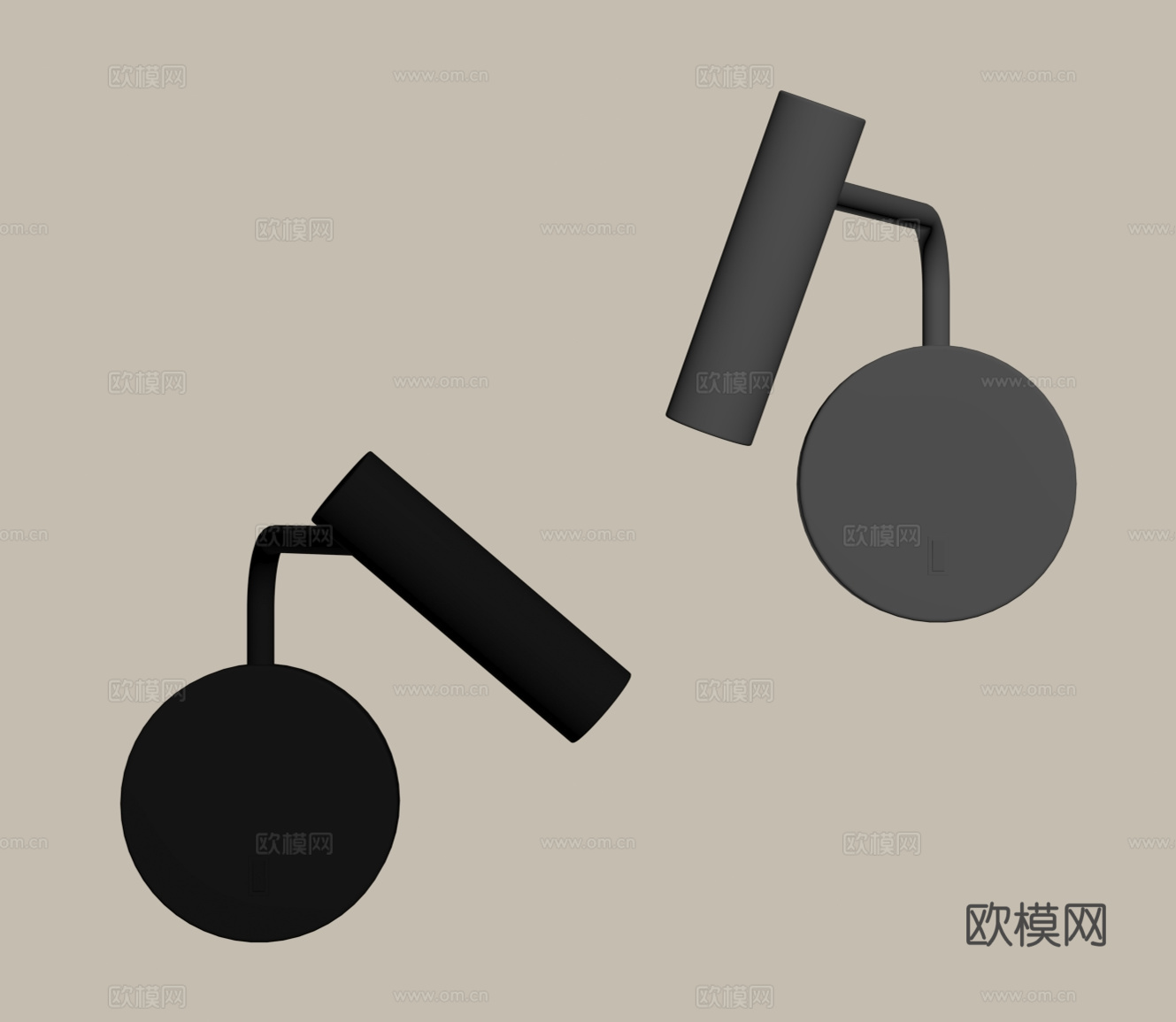 现代壁灯 金属壁灯 射灯壁灯su模型