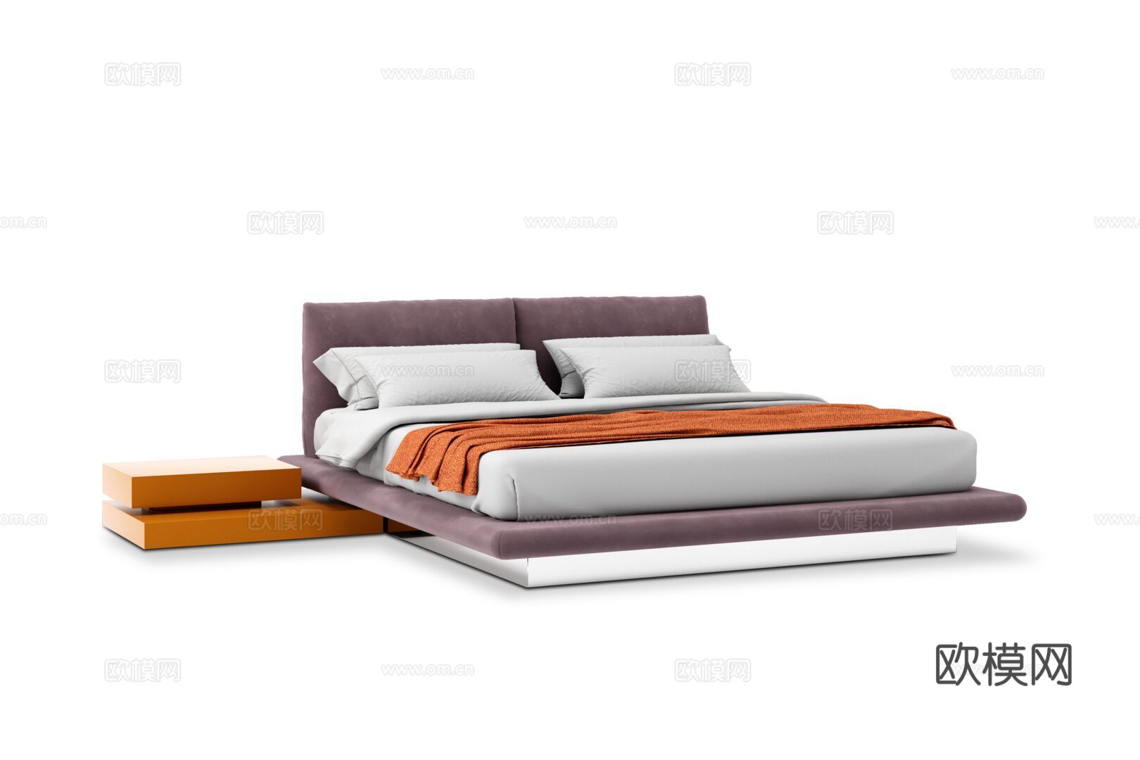 baxter 意式双人床3d模型下载