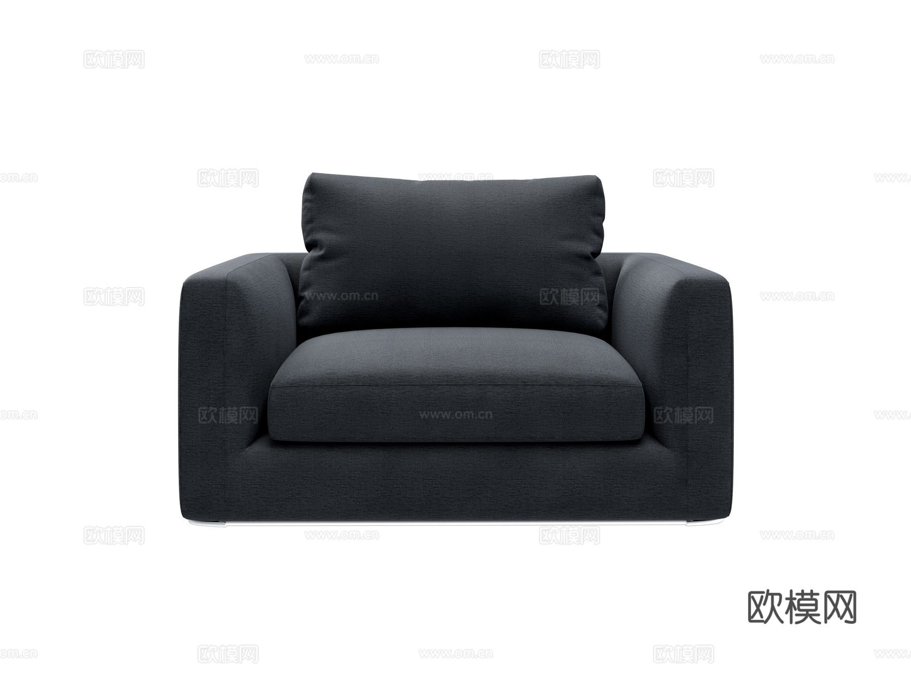 B&B 单人沙发3d模型下载（渲染图2）