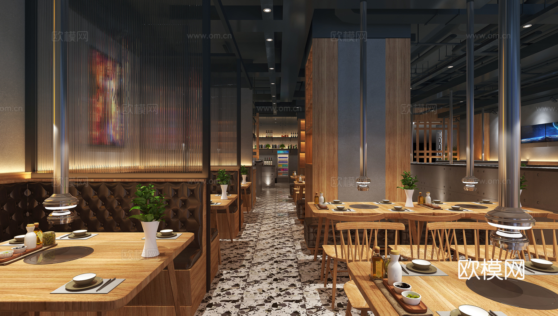 工业风漫威主题烤肉店3d模型
