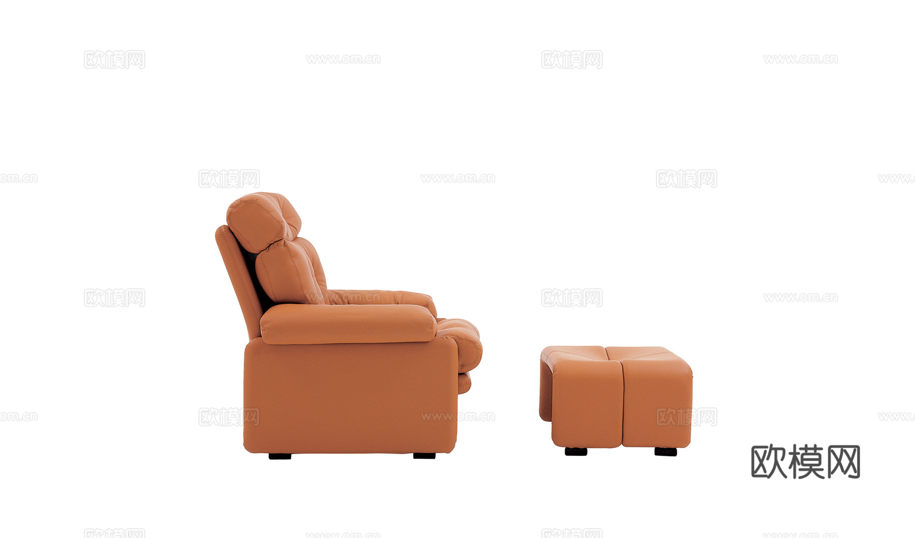 B&B 意式单人沙发3d模型下载（渲染图2）