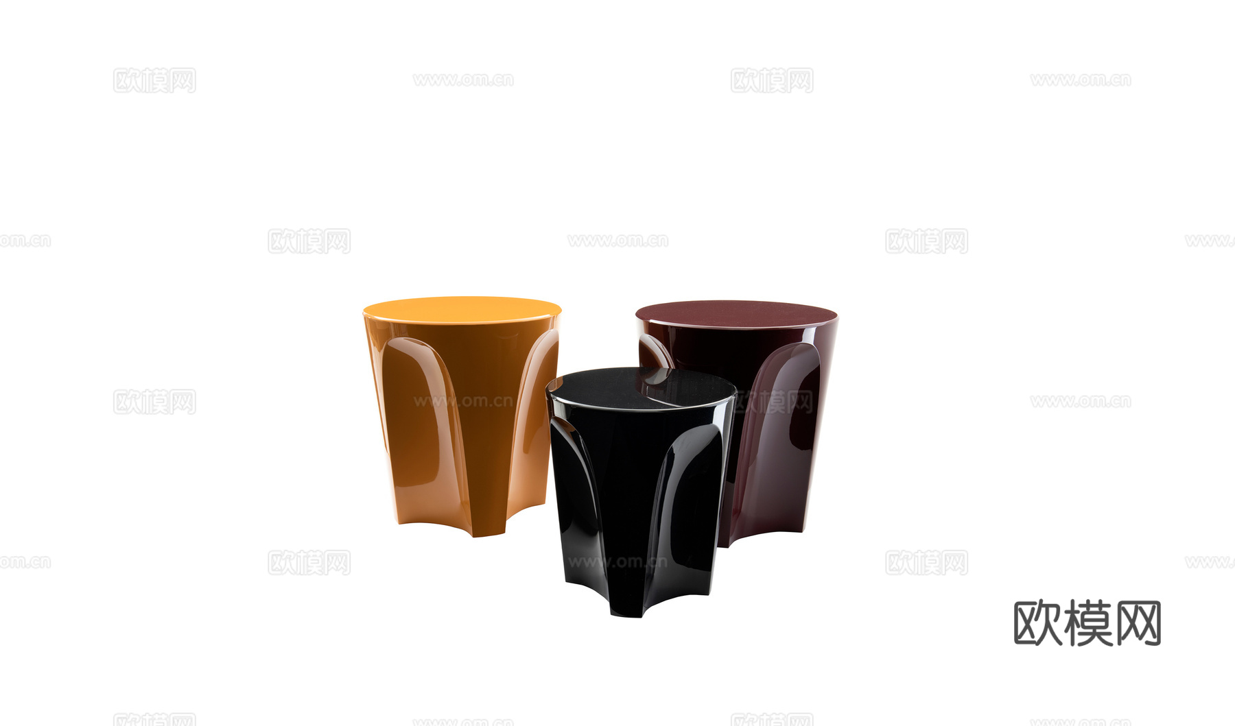 B&B 意式角几 边几3d模型下载