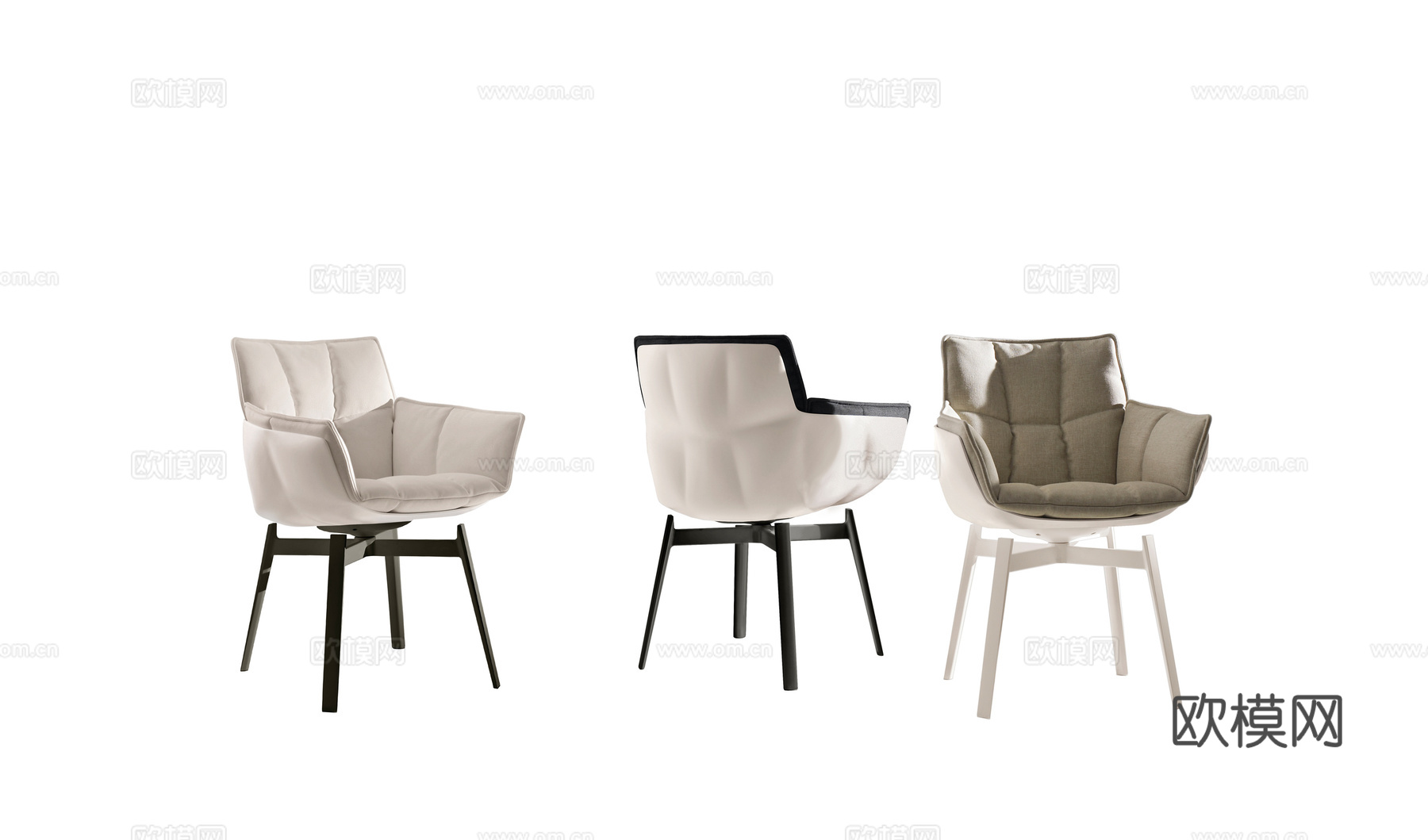 B&B 意式餐椅3d模型下载（渲染图2）