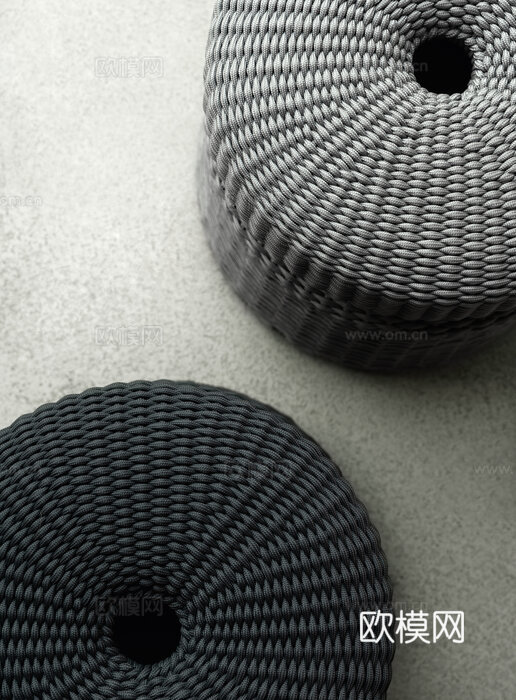 B&B 沙发凳 圆凳3d模型下载（渲染图2）