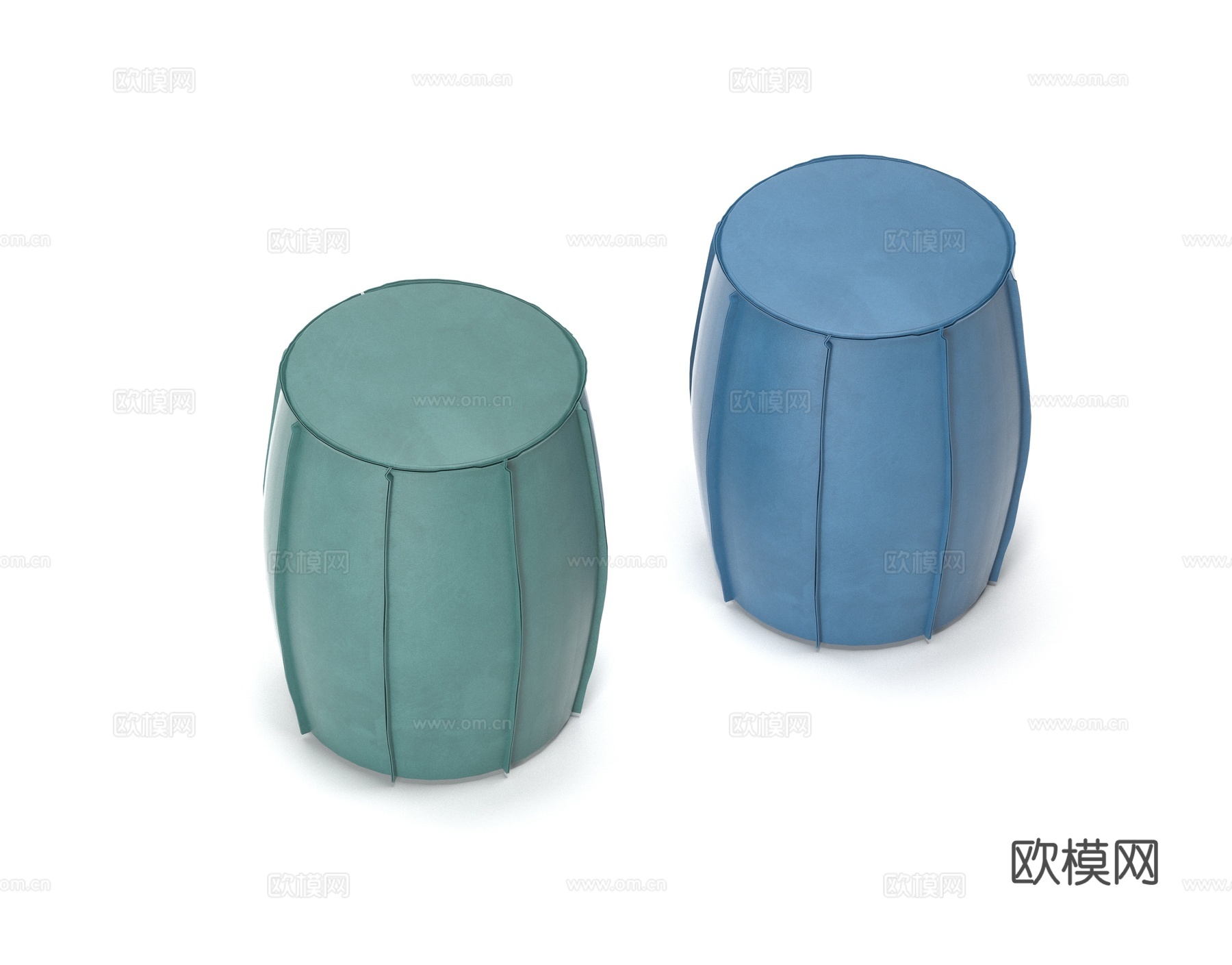 baxter 意式沙发凳3d模型下载