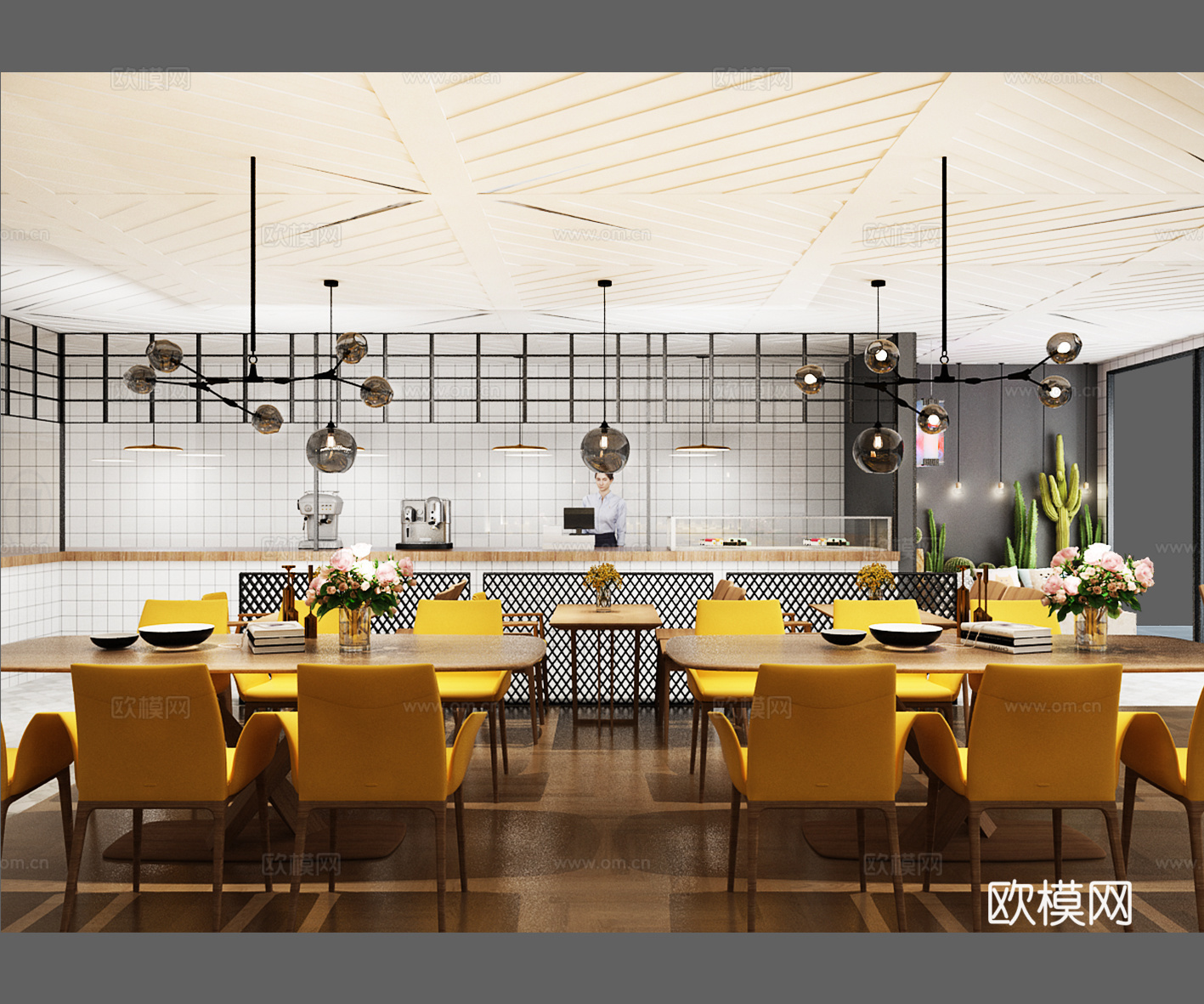 工业风凉皮快餐店3d模型