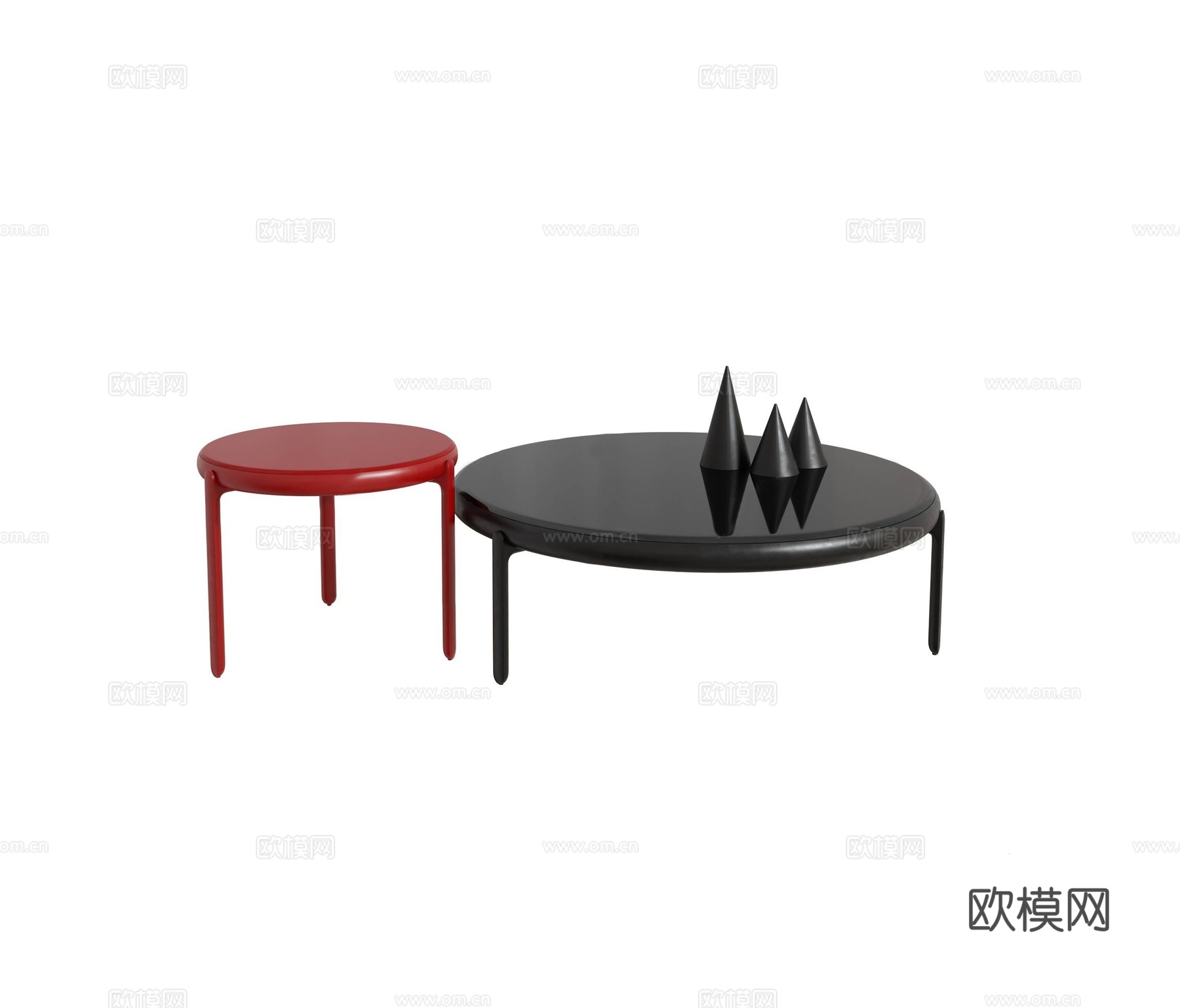 B&B 意式组合茶几3d模型下载