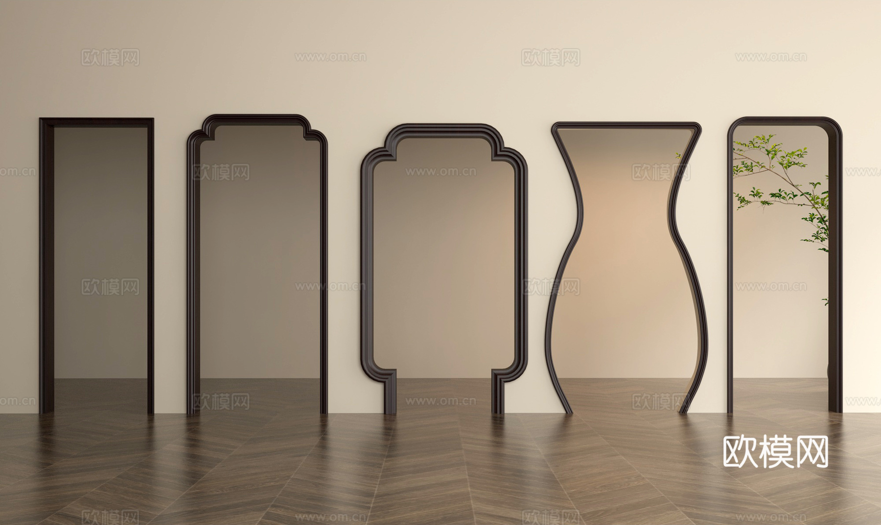 新中式门洞垭口3d模型