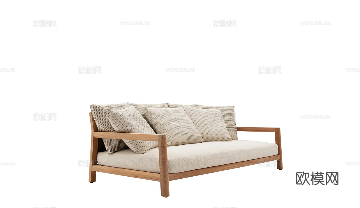 B&B 多人沙发3d模型下载（渲染图3）