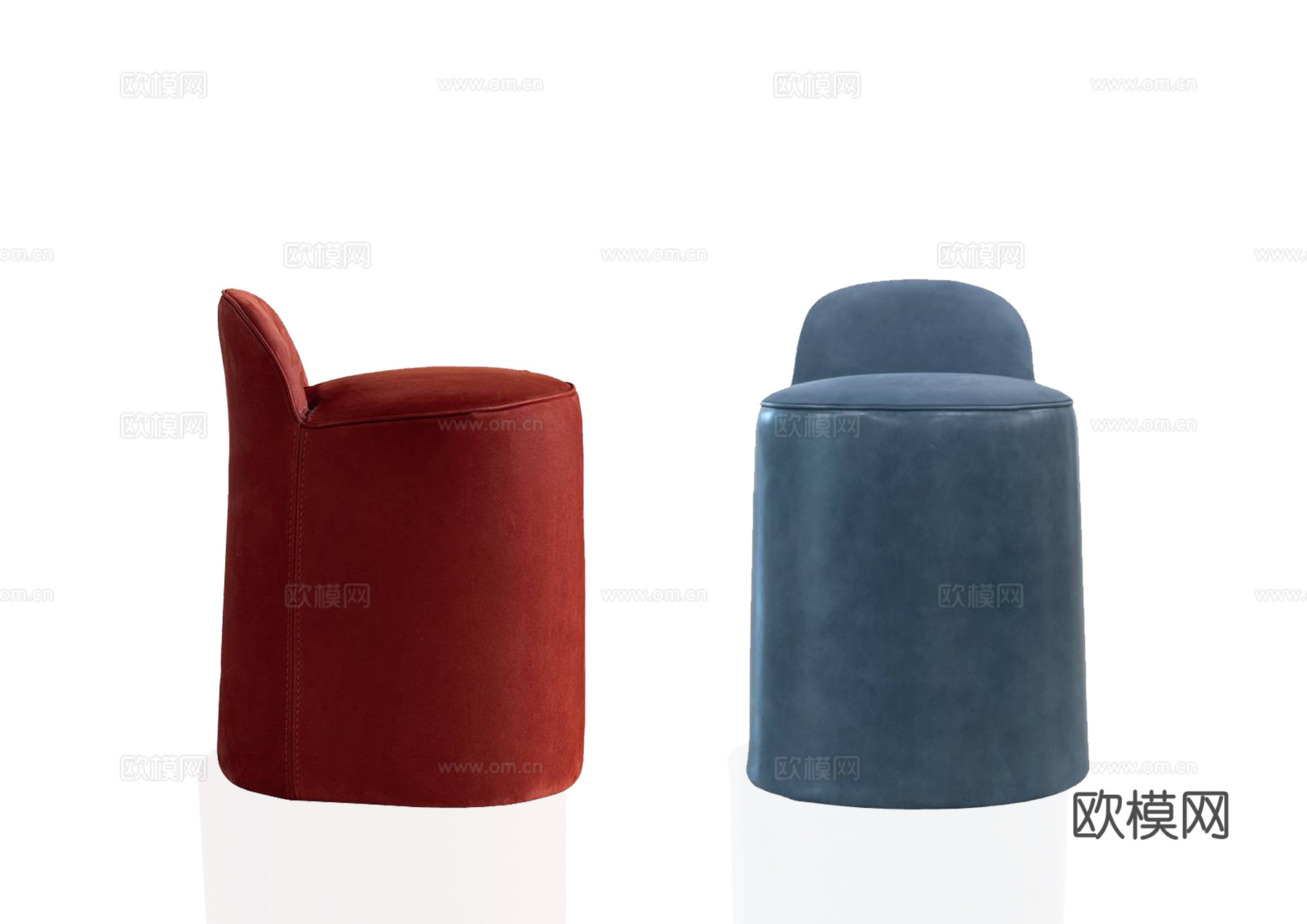 baxter 意式沙发凳3d模型下载（渲染图1）