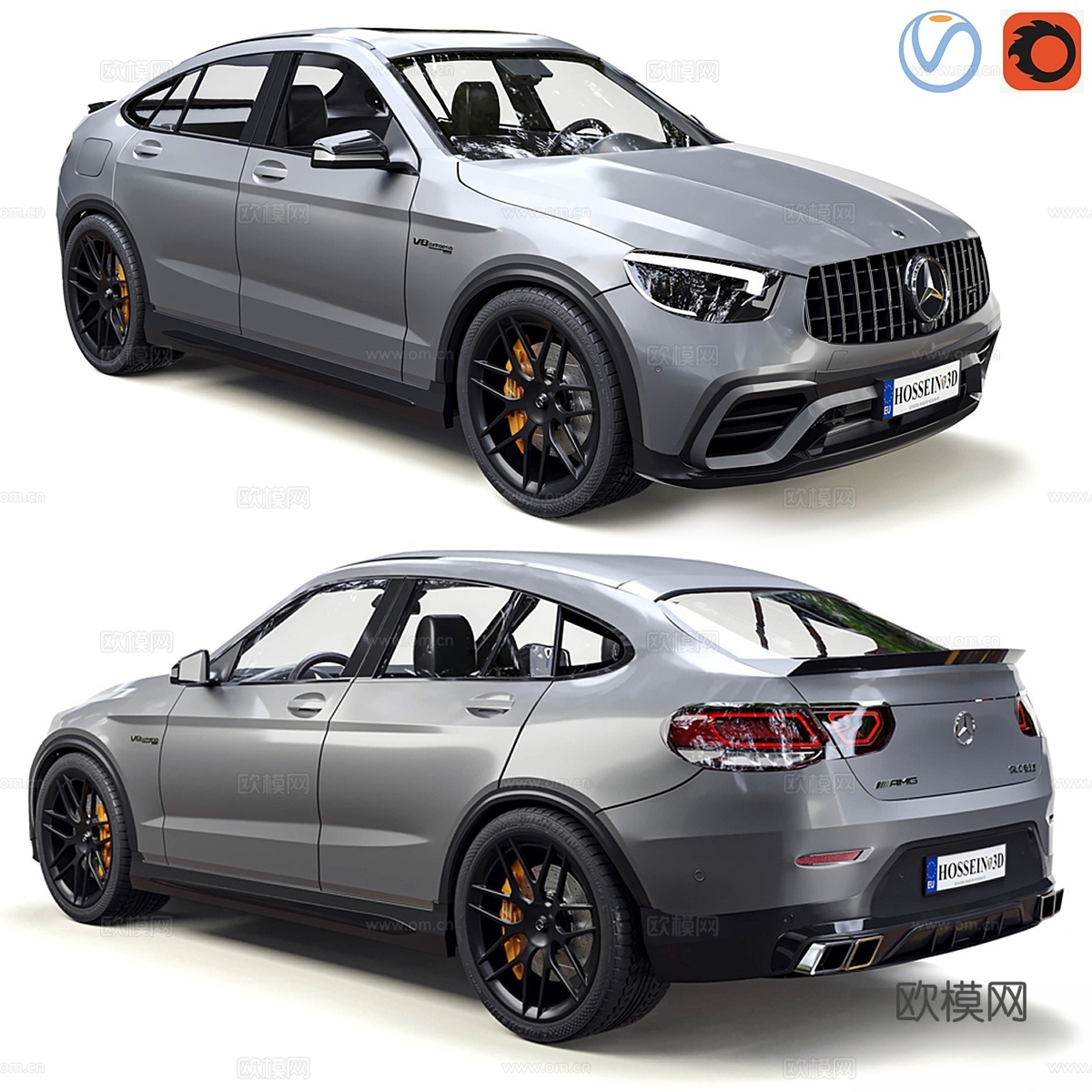 梅赛德斯-奔驰GLC 63 S AMG轿跑车3d模型