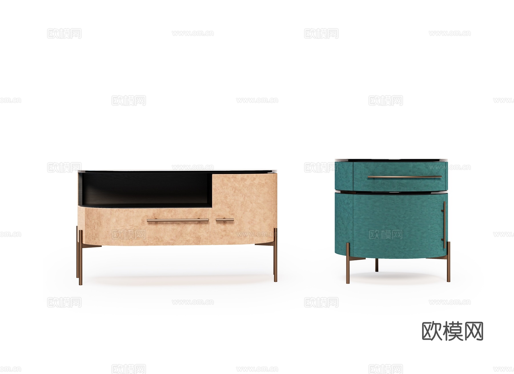 baxter 意式床头柜3d模型下载