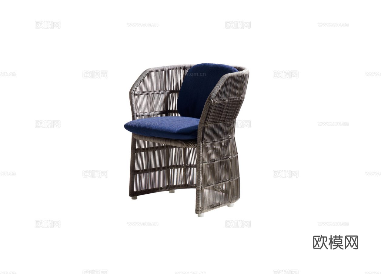 B&B 原木风沙发椅3d模型下载