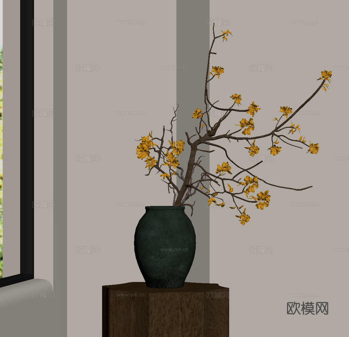 新中式花瓶su模型