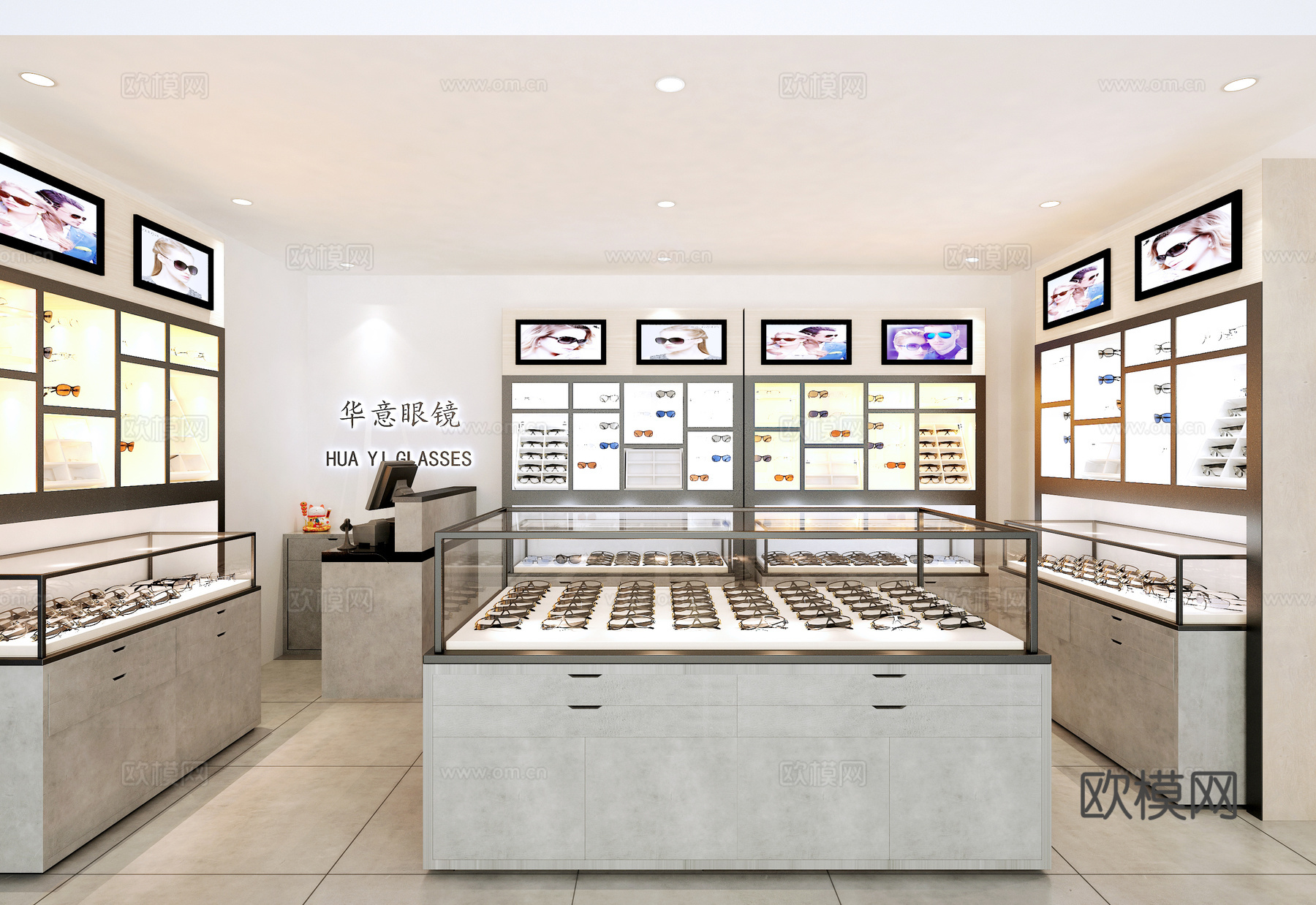 商场眼镜店3d模型