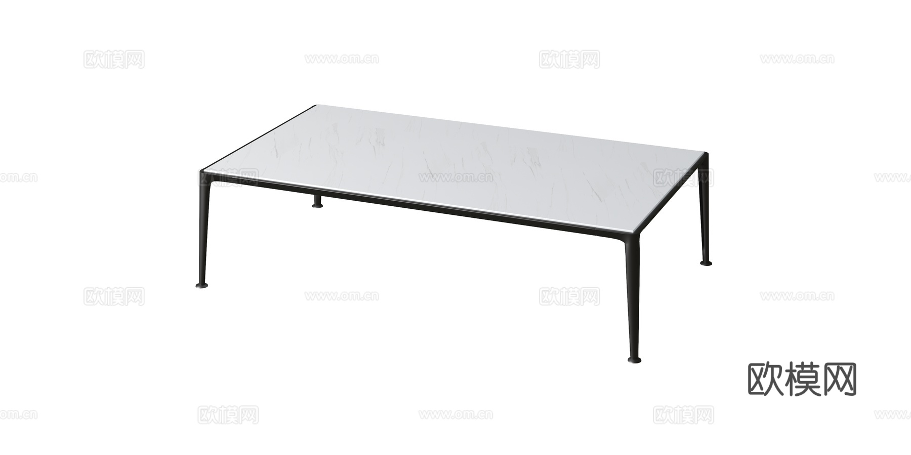 B&B 长茶几3d模型下载（渲染图1）