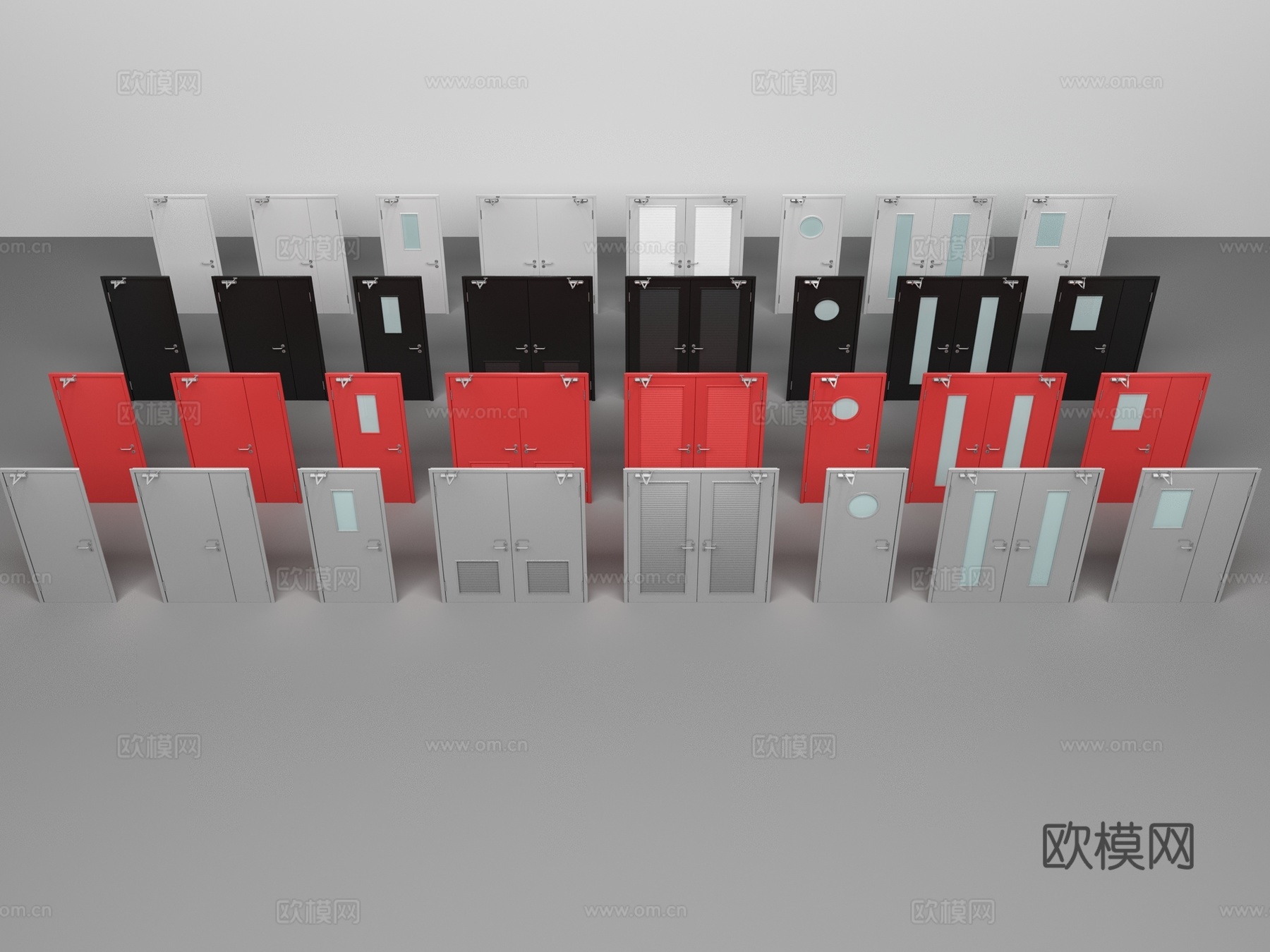 消防门防火门公共门3d模型