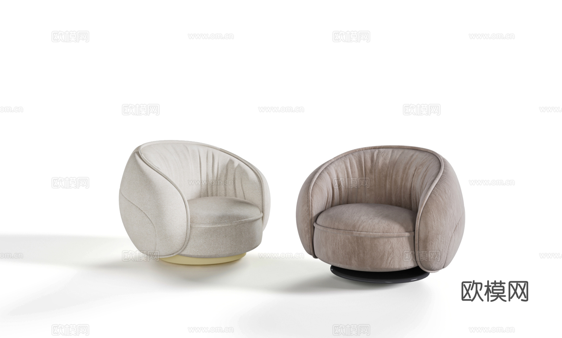 baxter 意式单人沙发3d模型下载