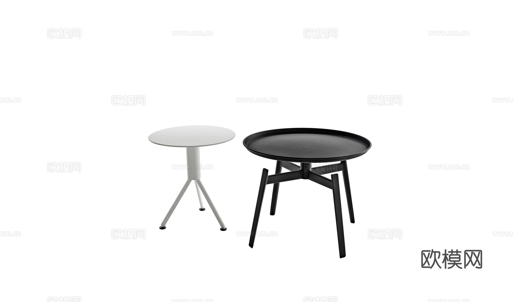 B&B 角几 边几3d模型下载（渲染图2）