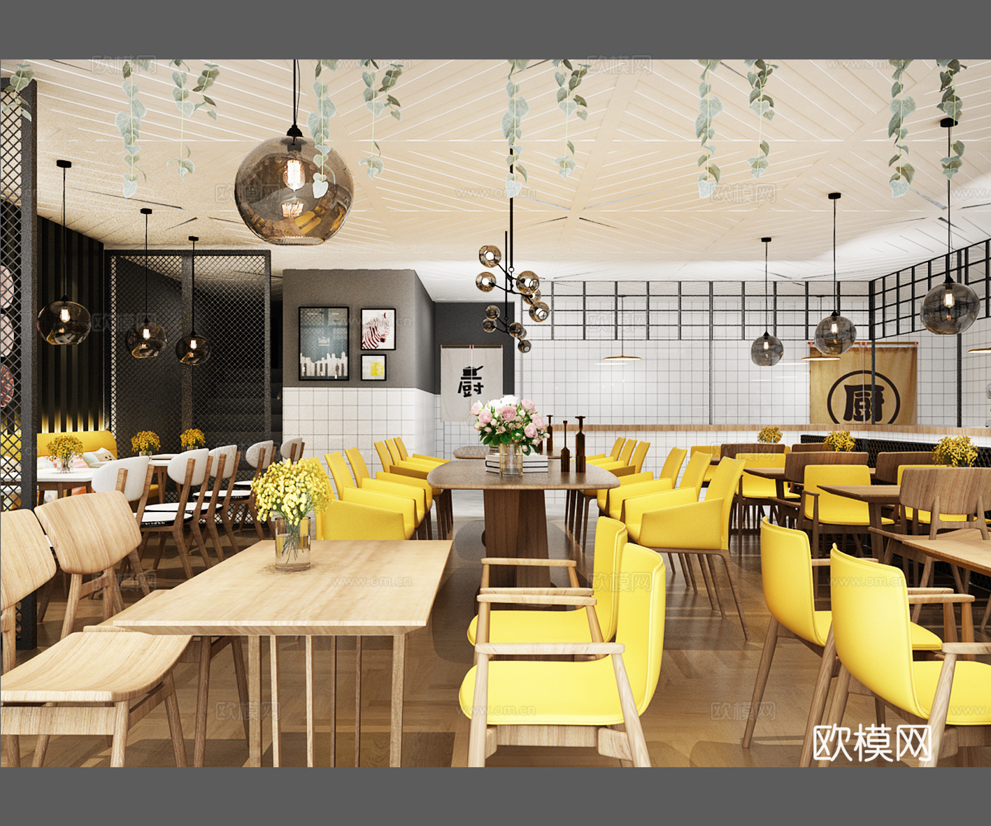 工业风凉皮快餐店3d模型