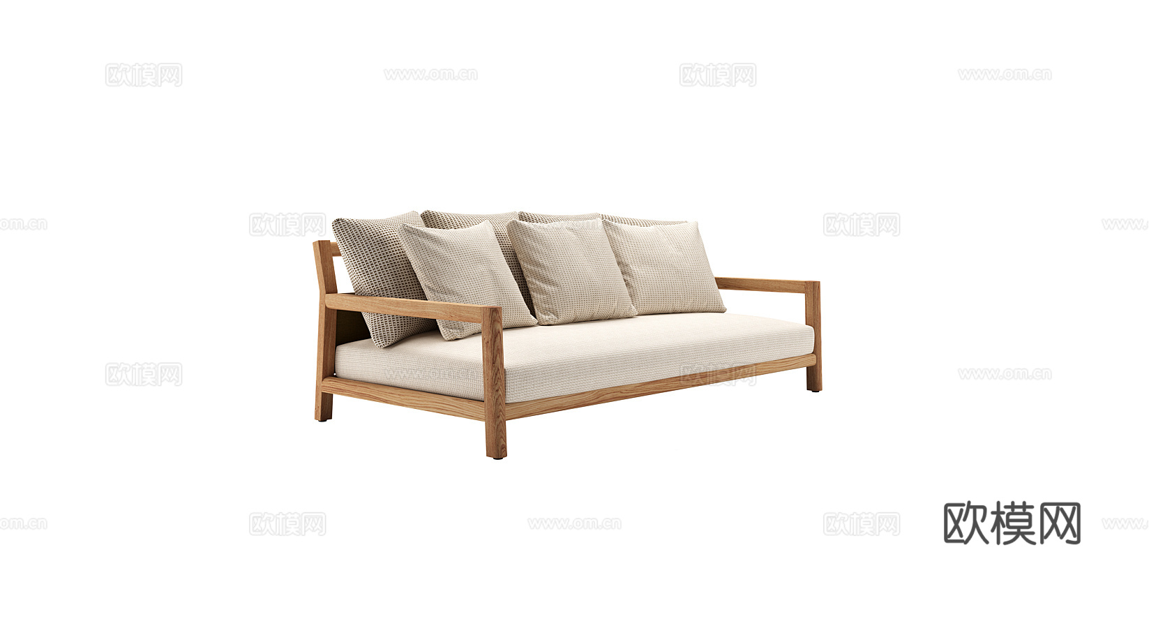 B&B 多人沙发3d模型下载（渲染图1）