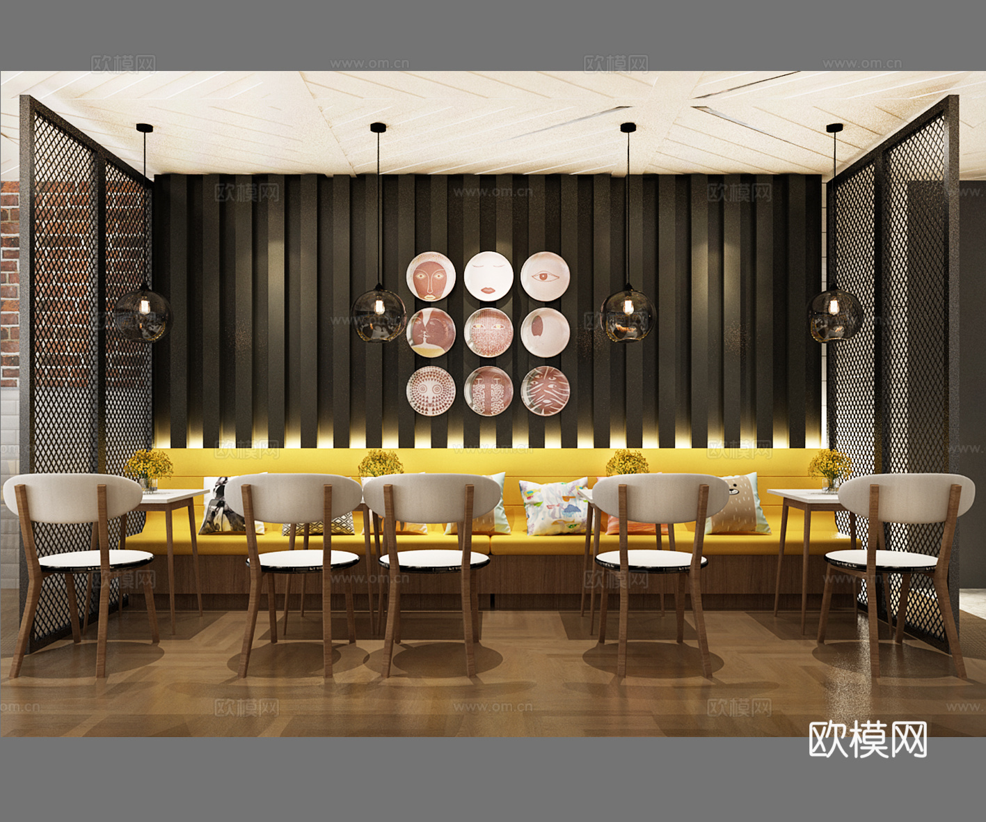 工业风凉皮快餐店3d模型
