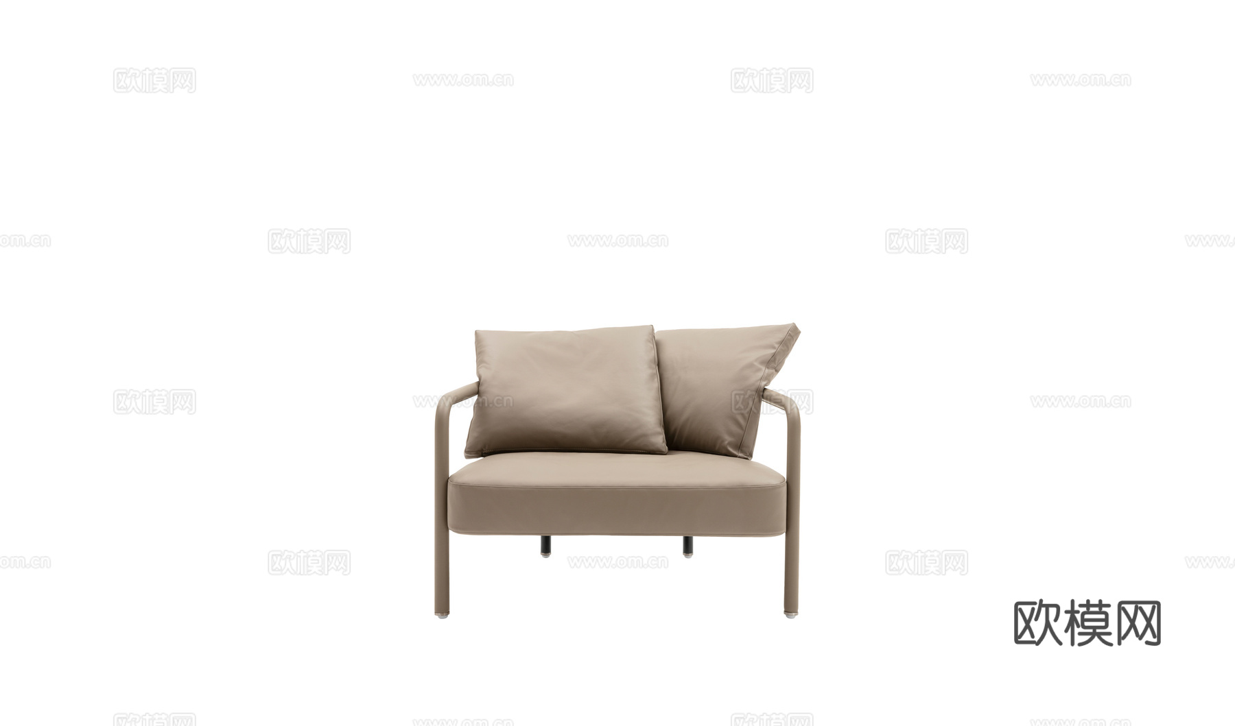 B&B 意式单人沙发3d模型下载（渲染图2）