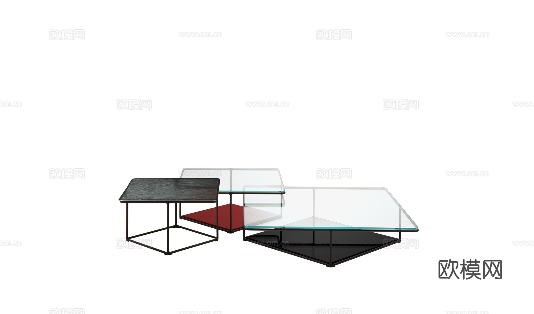 B&B 意式组合茶几3d模型下载（渲染图3）