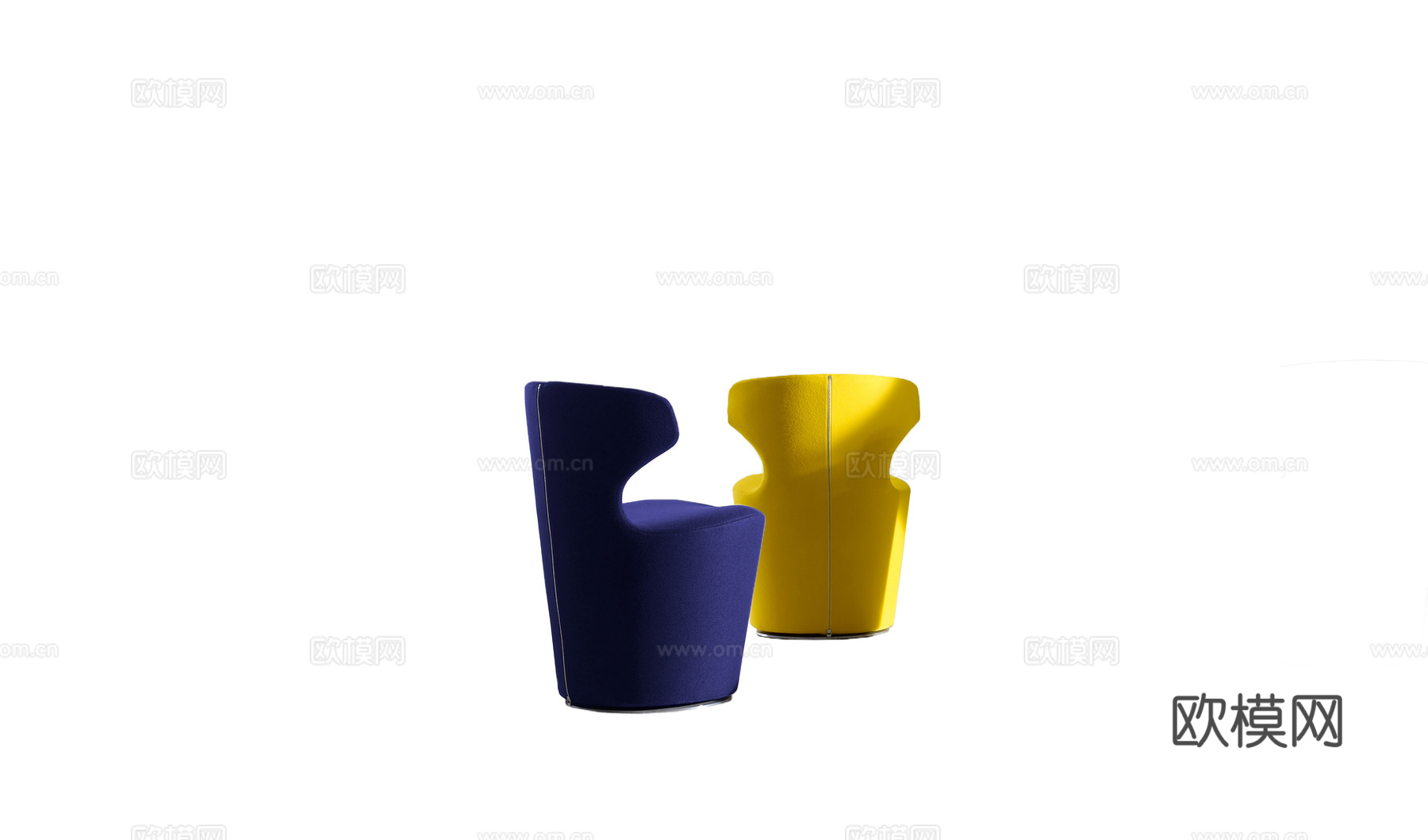 B&B 休闲椅3d模型下载（渲染图2）