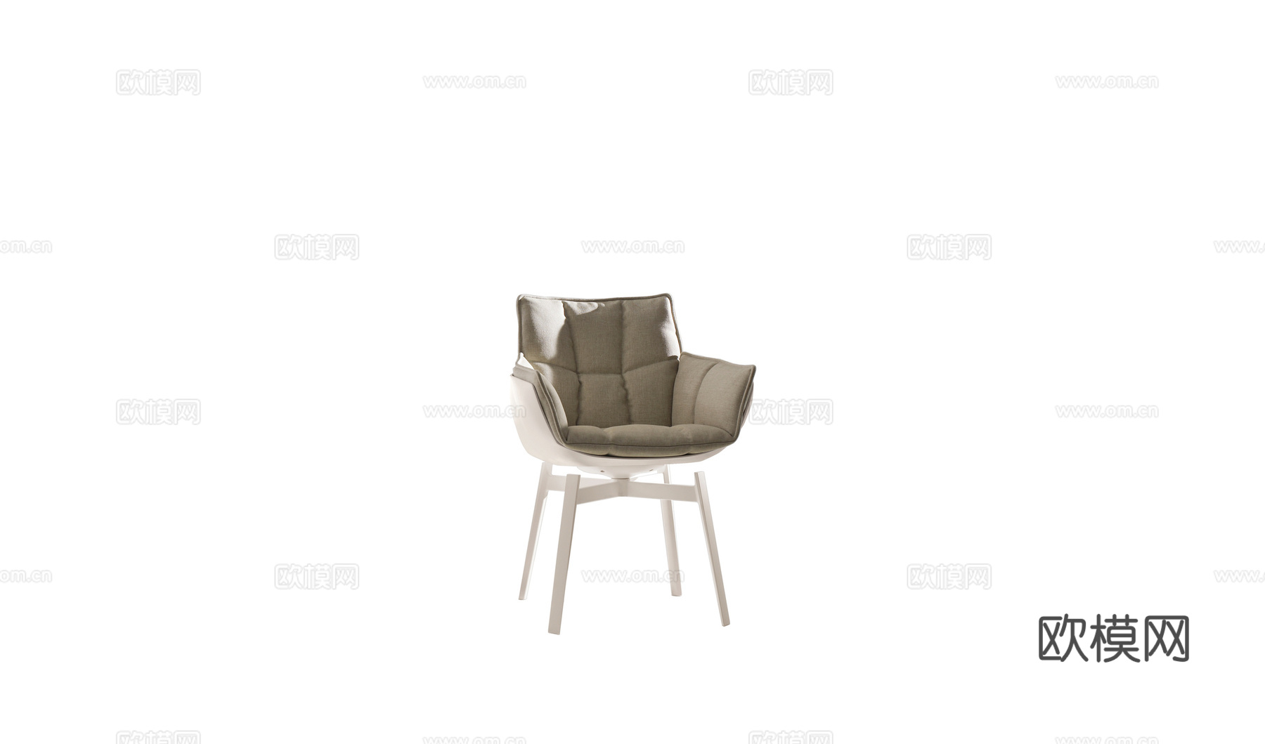 B&B 意式餐椅3d模型下载（渲染图1）