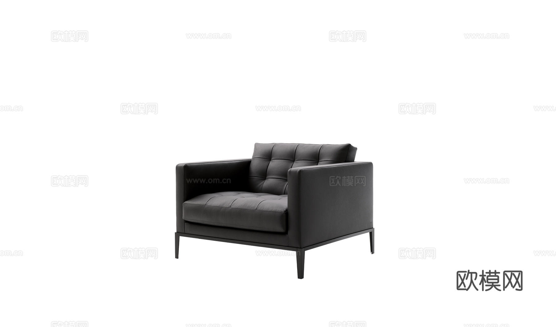 B&B 意式单人沙发3d模型下载（渲染图3）