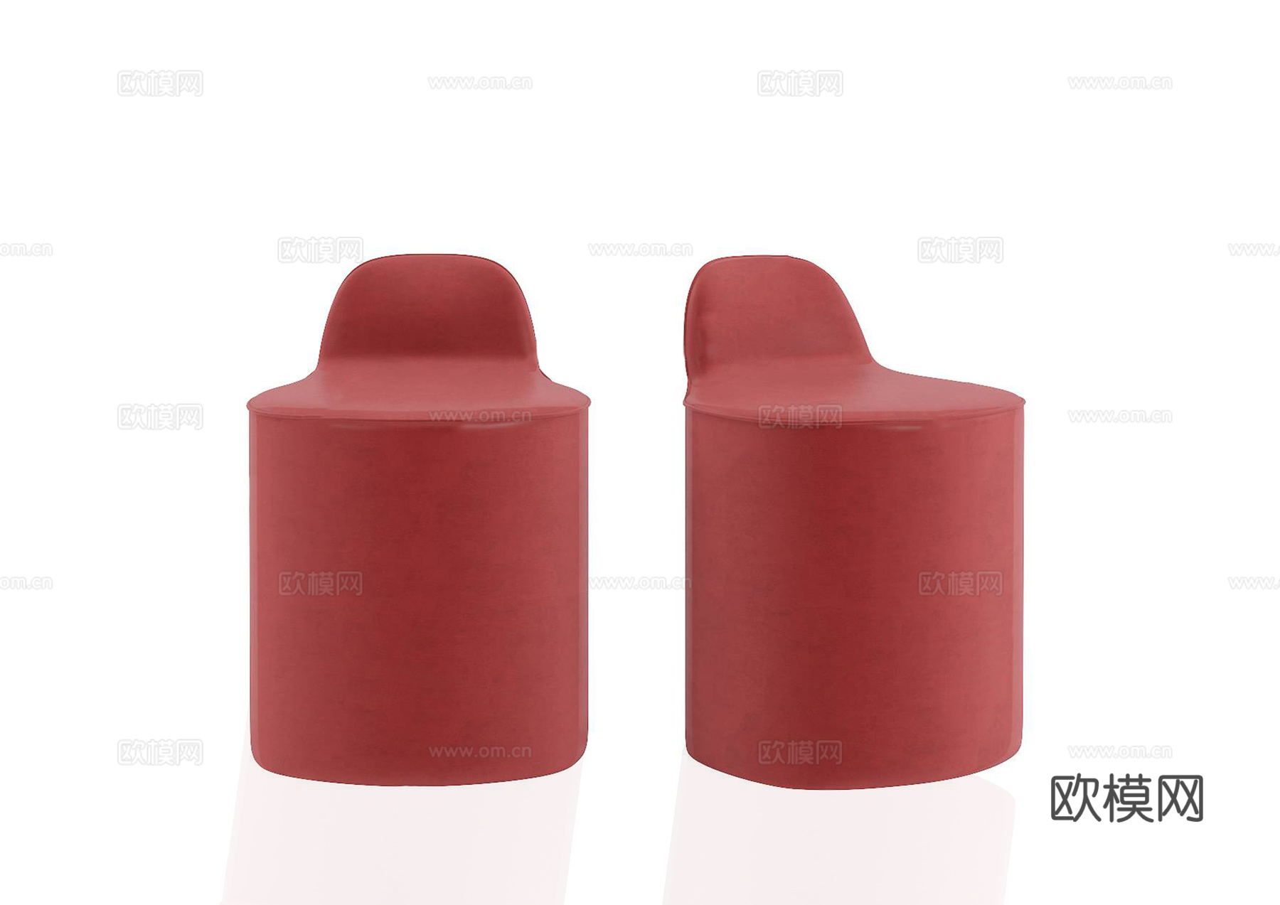 baxter 意式沙发凳3d模型下载（渲染图2）