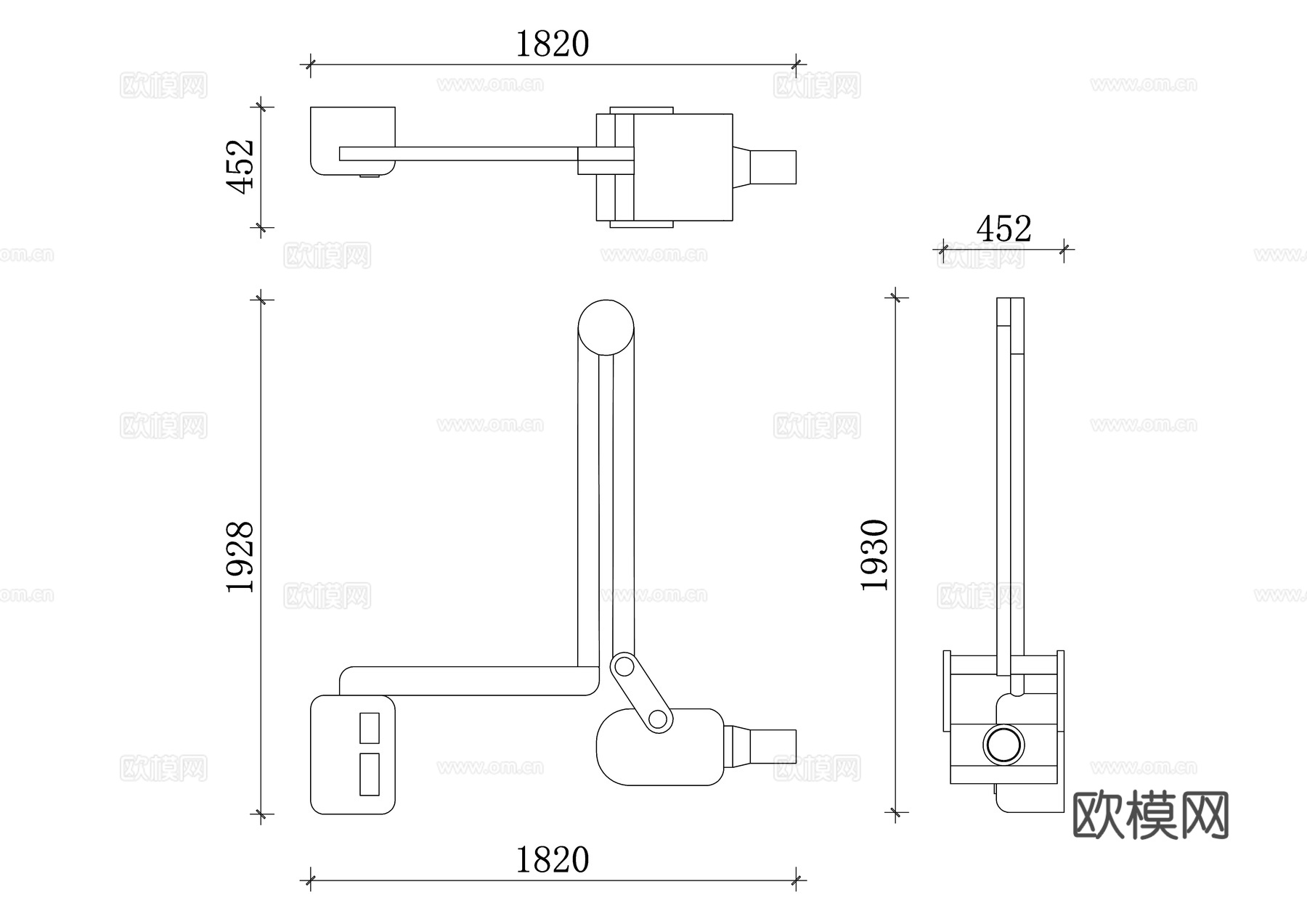 医院牙科X光机 牙科数字X光机 口腔X射线机 牙科影像设备cad施工图