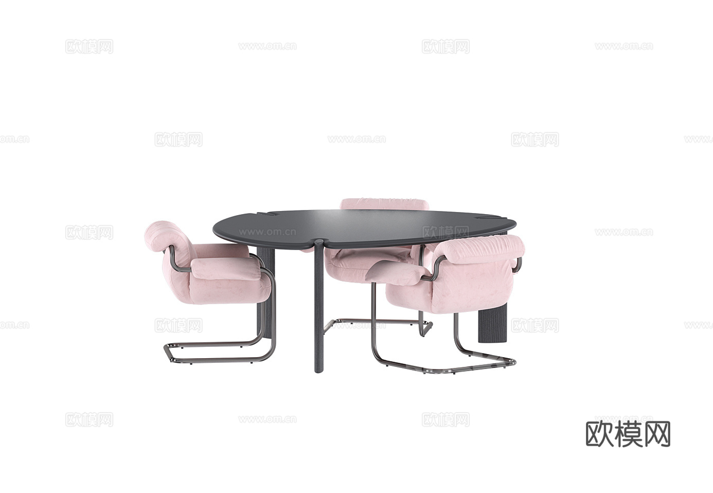 baxter 意式餐桌椅3d模型下载（渲染图1）