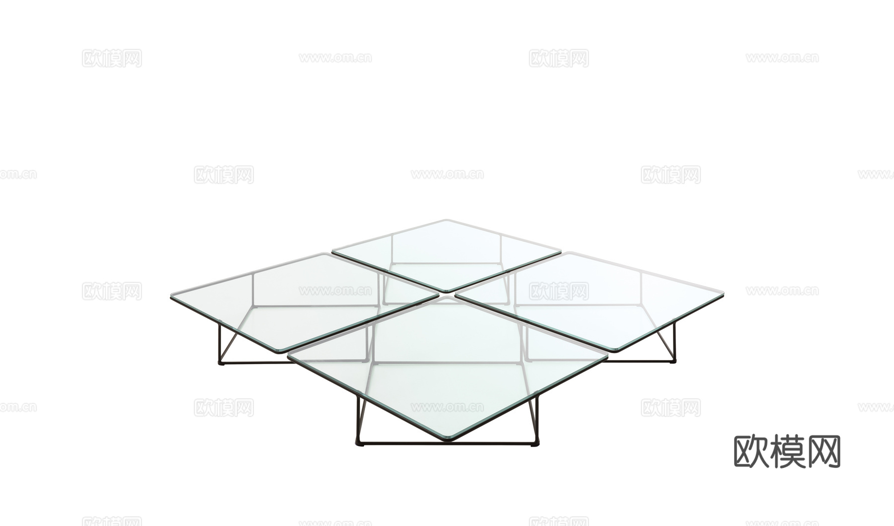 B&B 意式组合茶几3d模型下载（渲染图1）