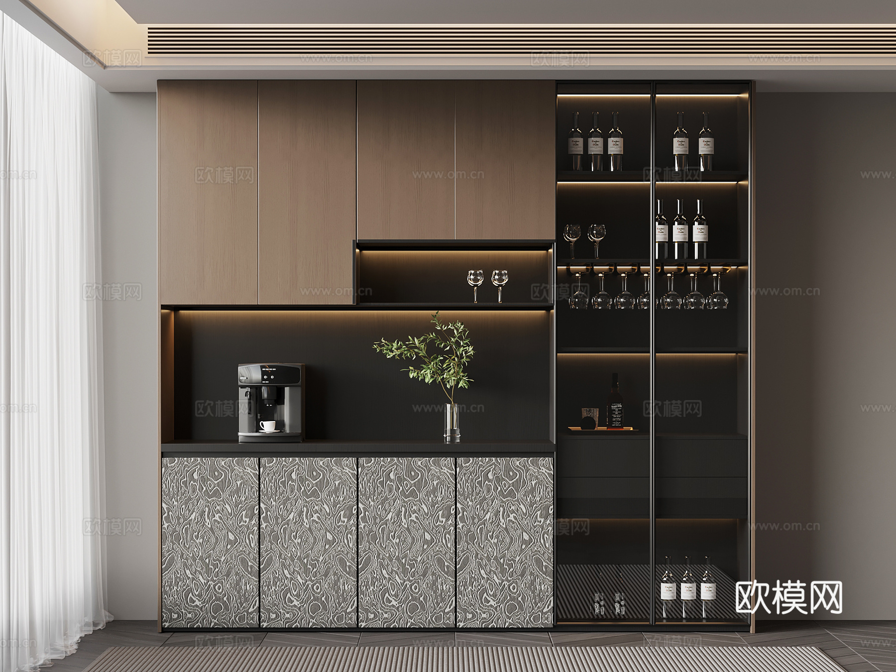 酒柜 现代意式酒柜3d模型