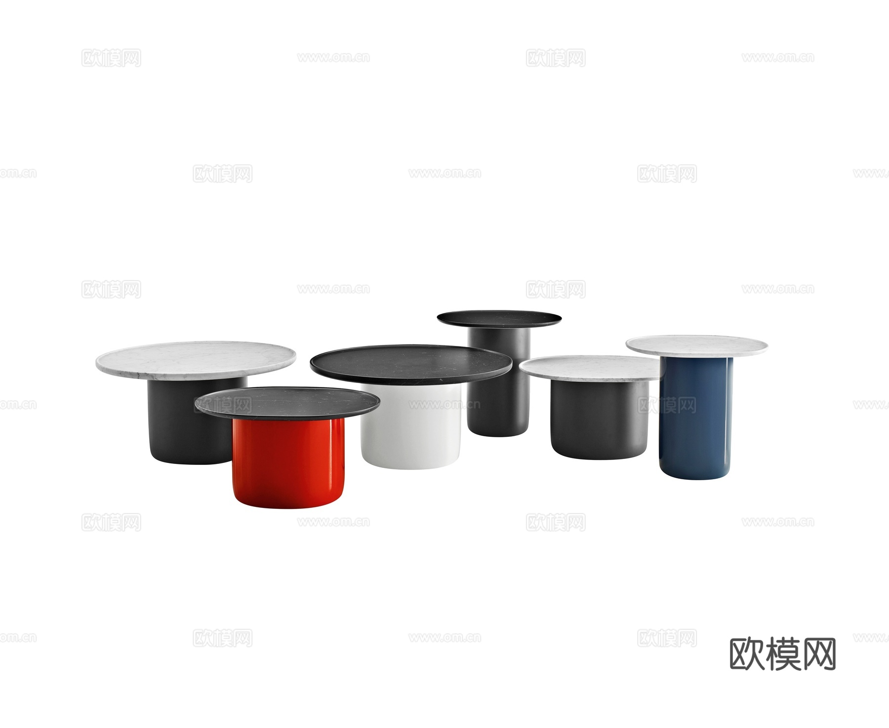 B&B 意式角几 茶几3d模型下载