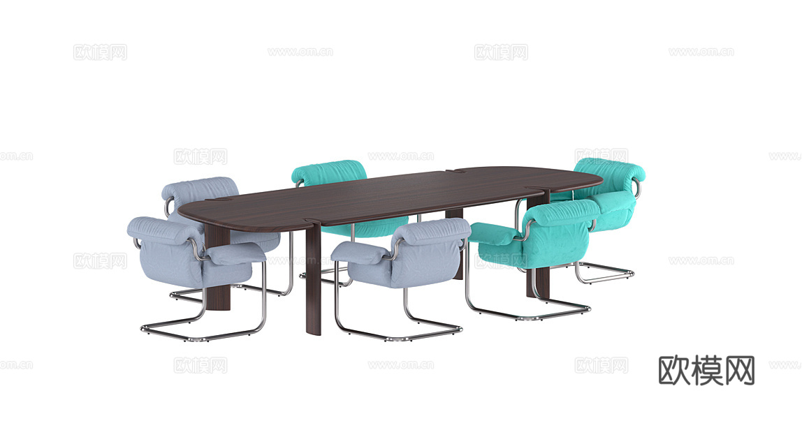 baxter 意式餐桌椅3d模型下载（渲染图2）