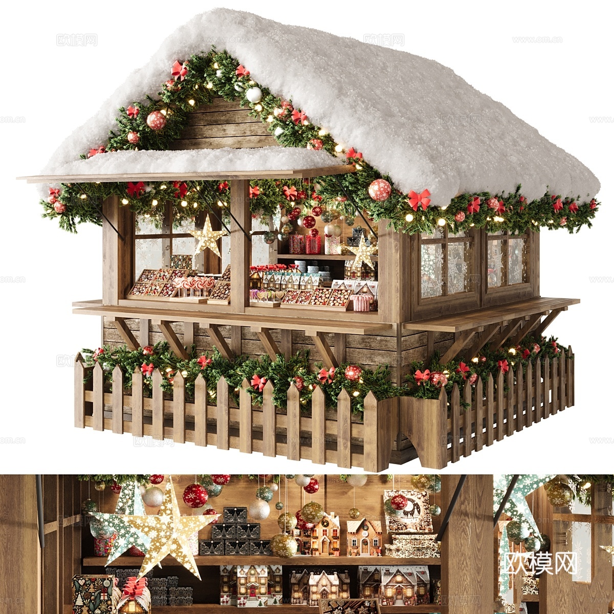 圣诞集市小屋3d模型