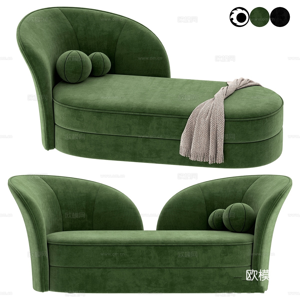 Aldora 沙发，由 Cristina Celestino3d模型下载