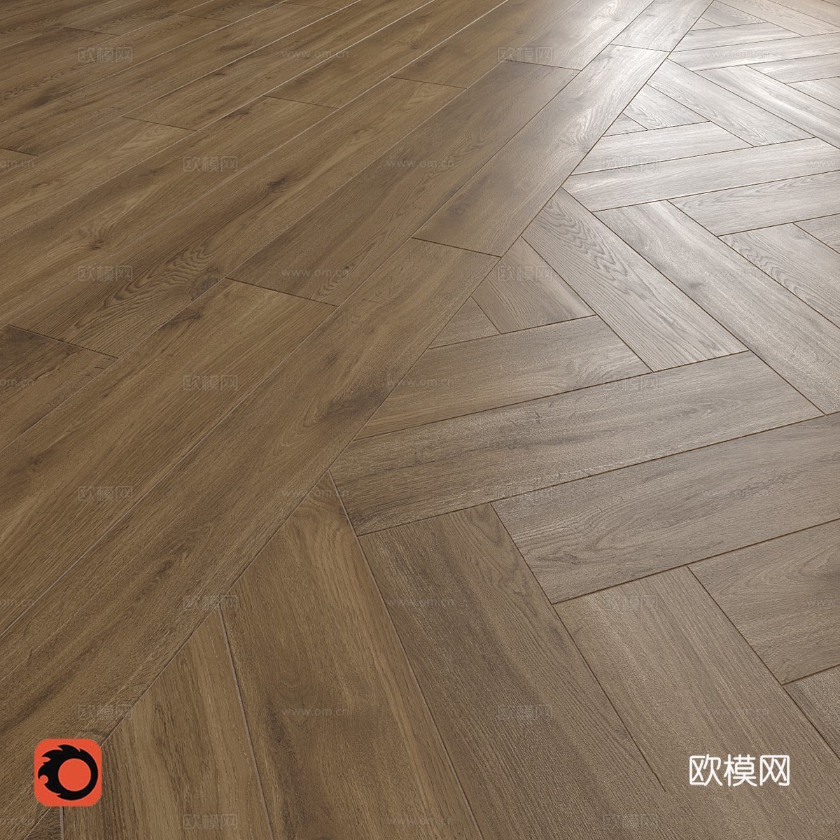 克罗内瓦尔德木地板瓷砖3d模型
