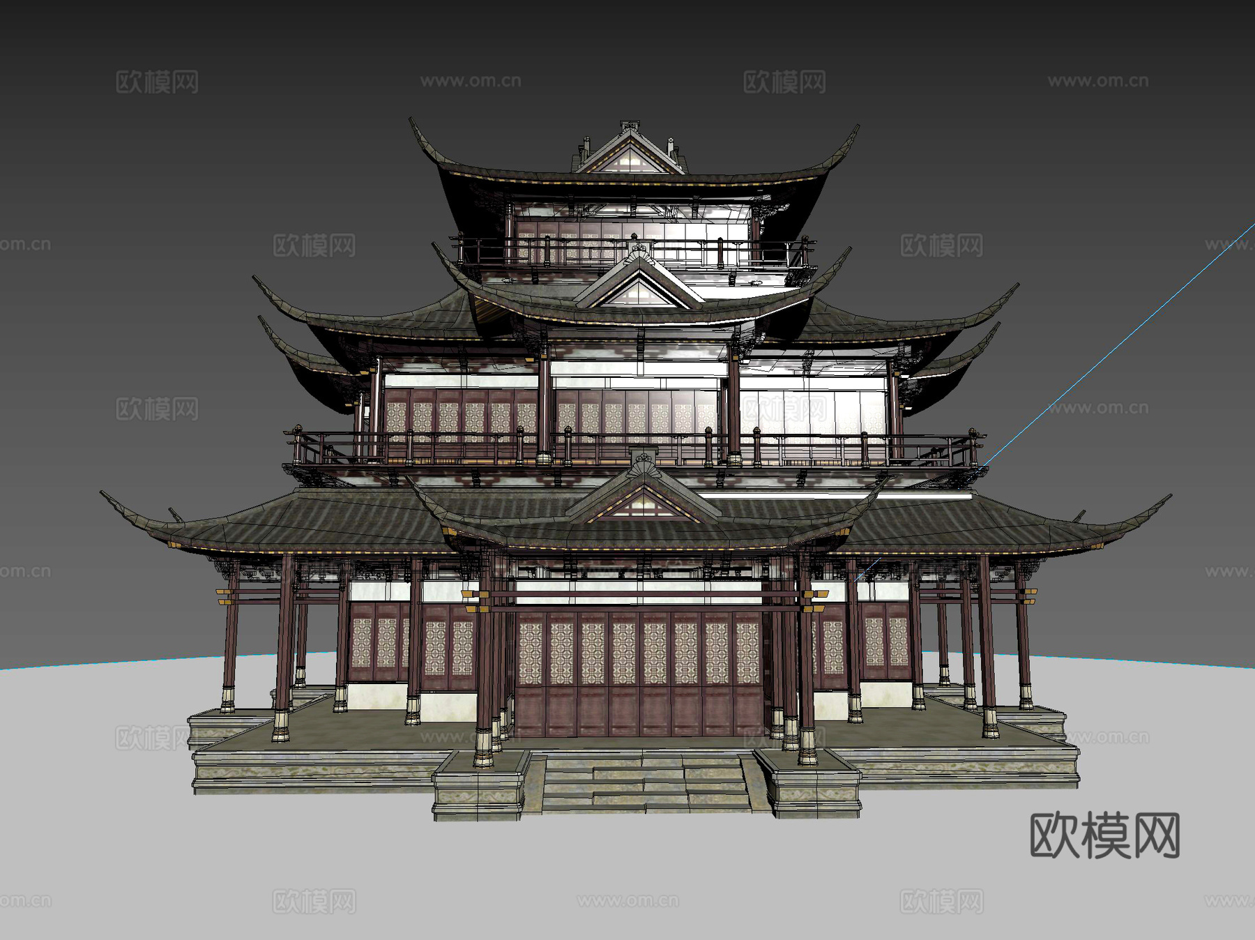 中式 建筑 古建 斗拱 东方美学3d模型