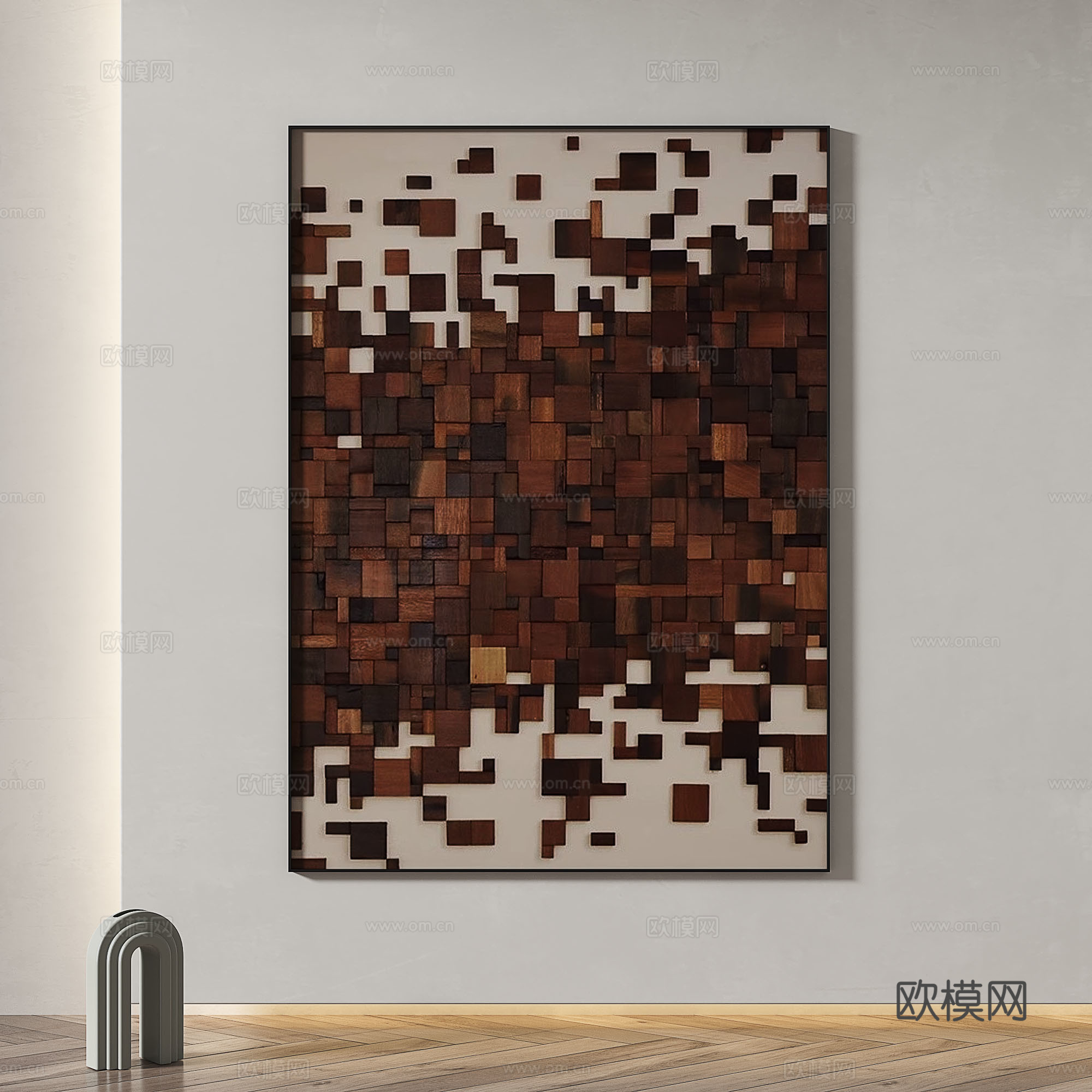 现代，立体，简约，抽象，复古，轻奢，装饰画3d模型
